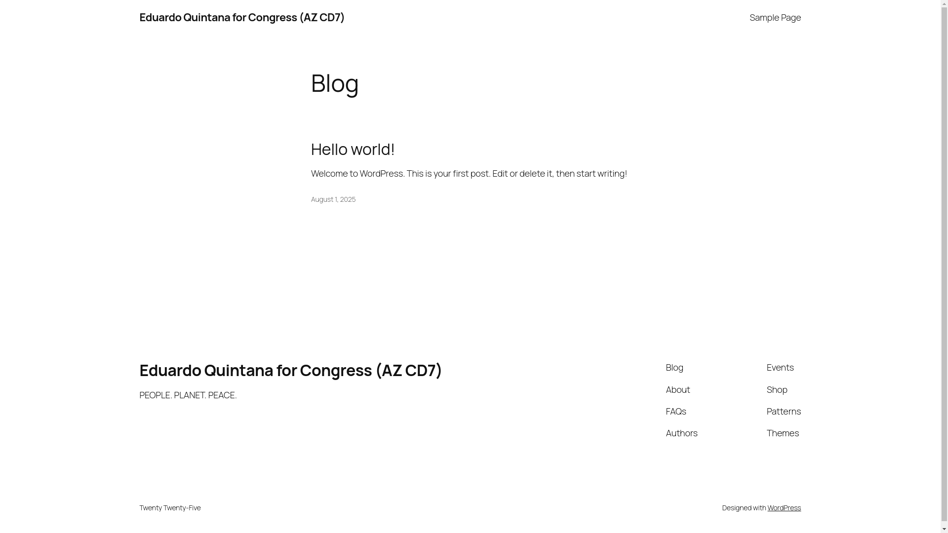 website screenshot of https://eduardoquintana4congress.com/