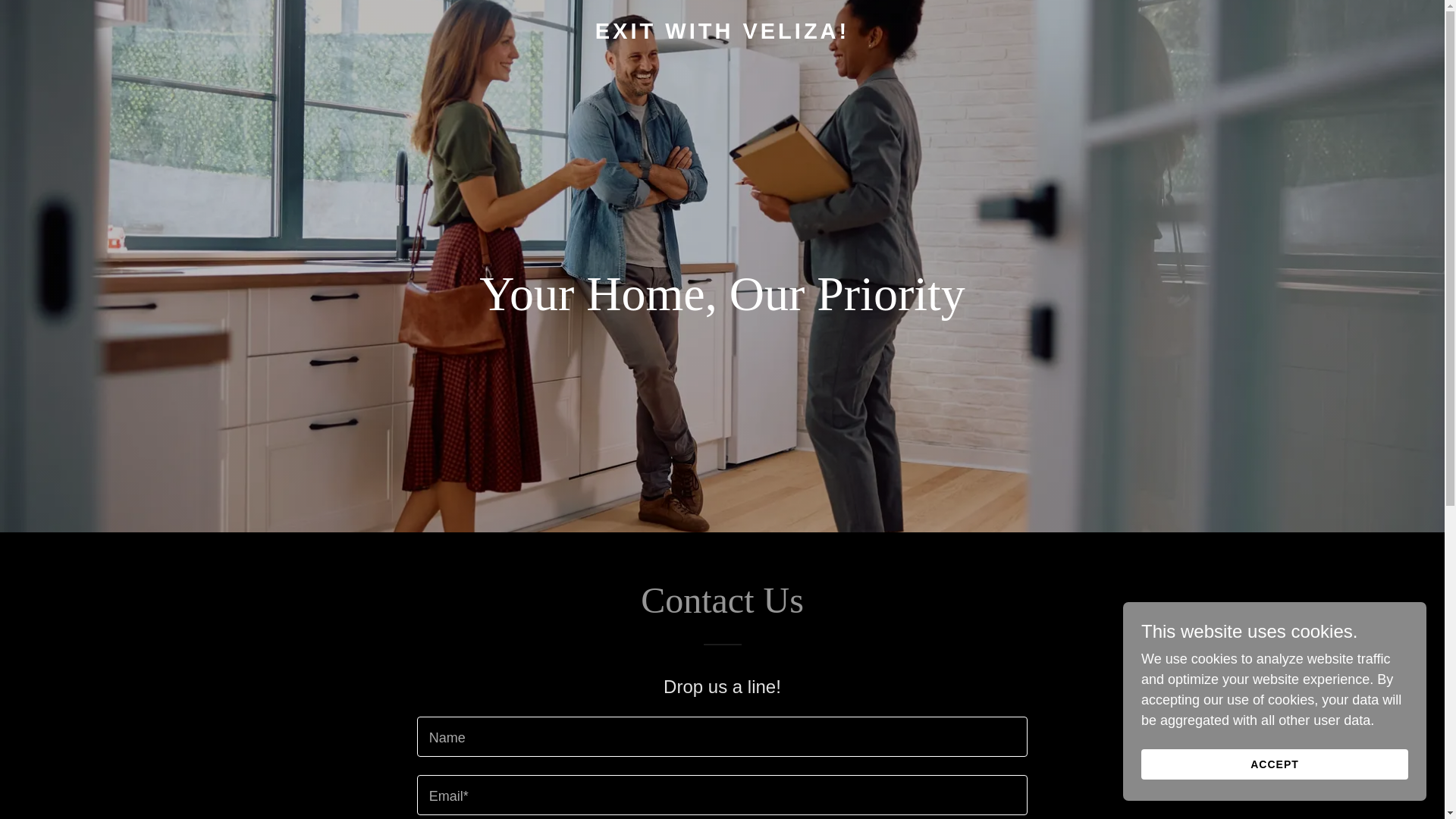 website screenshot of https://veliza.homes/