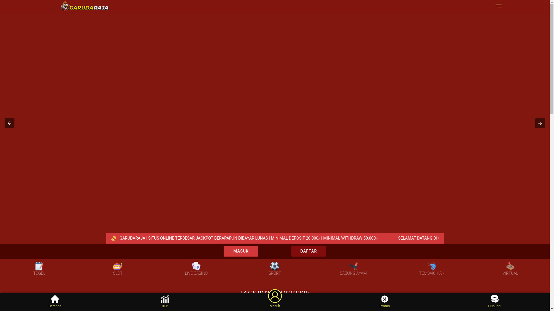 website screenshot of https://garudaraja77.pages.dev/