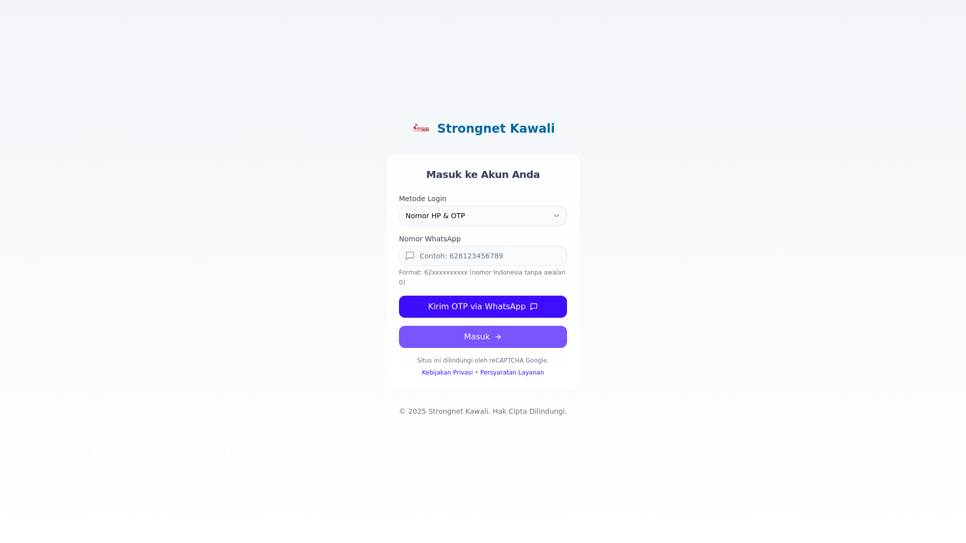 website screenshot of https://strongnet-kawali.pages.dev/