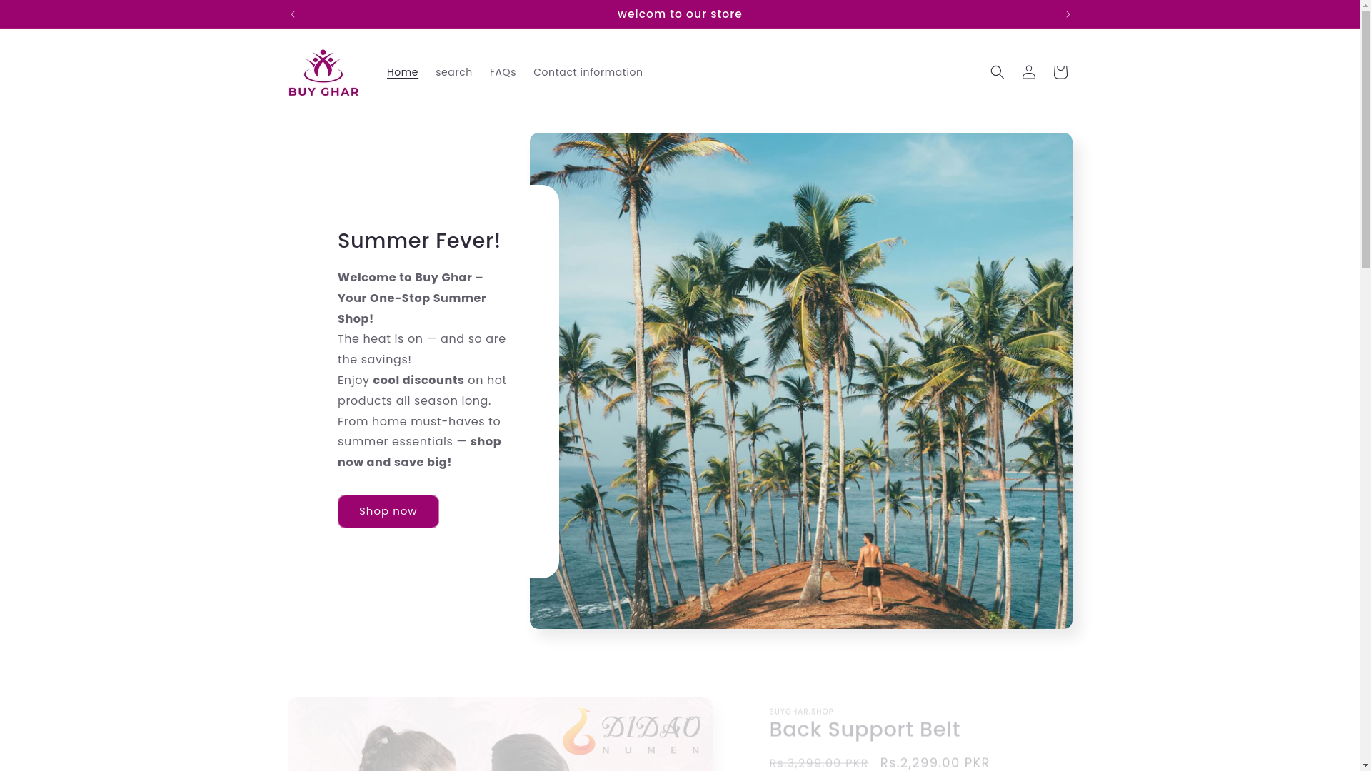 website screenshot of https://buyghar.shop/