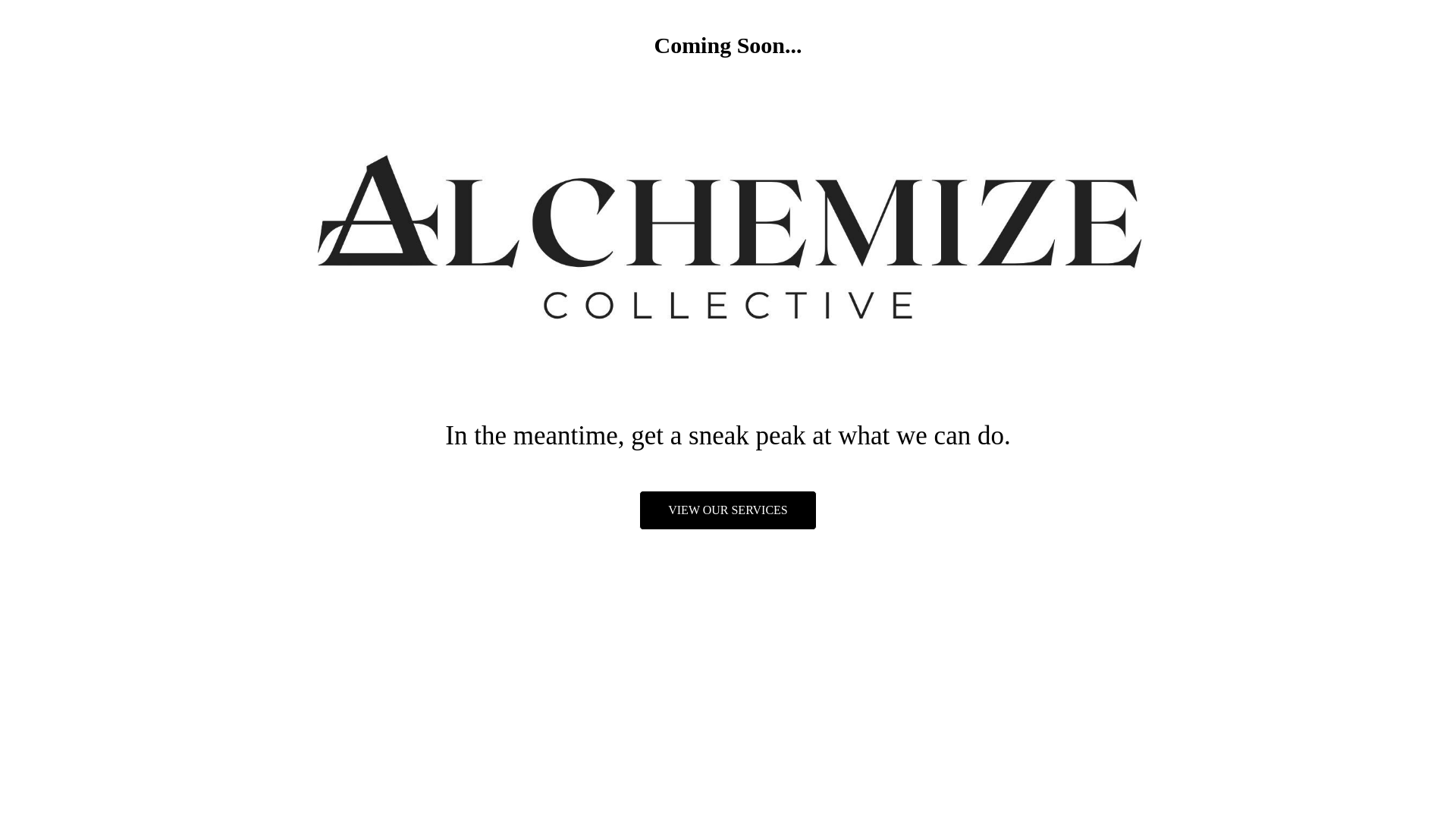 website screenshot of https://thinkalchemize.com