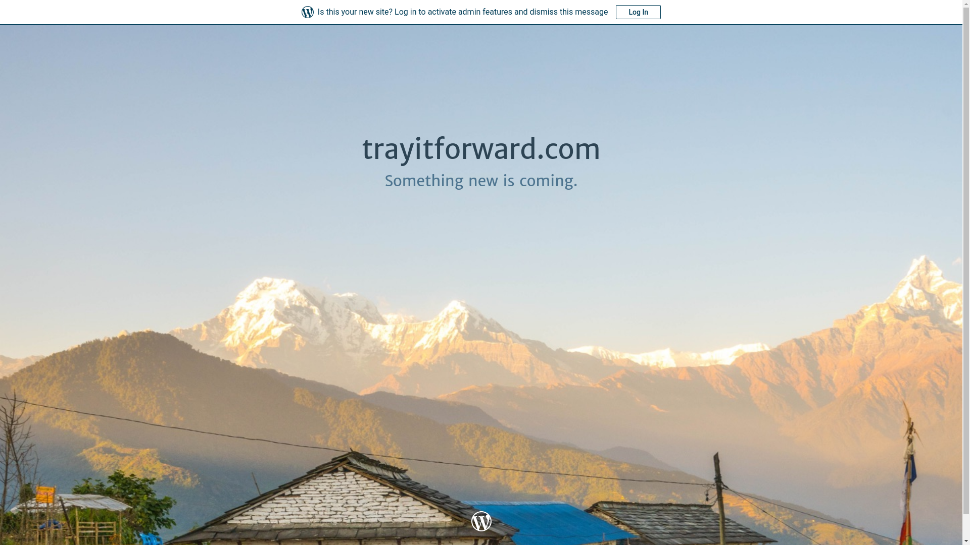 website screenshot of https://trayitforward.com/