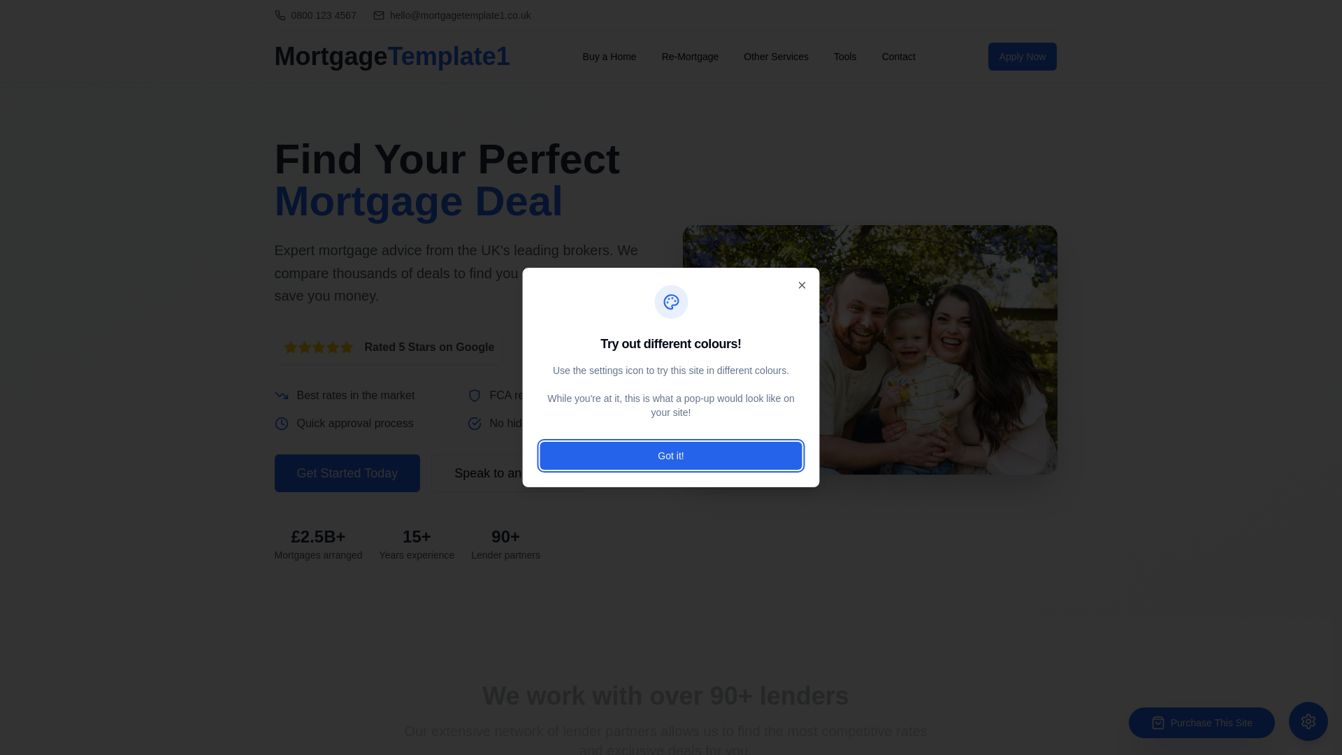 website screenshot of https://mortgagetemplate1.co.uk/