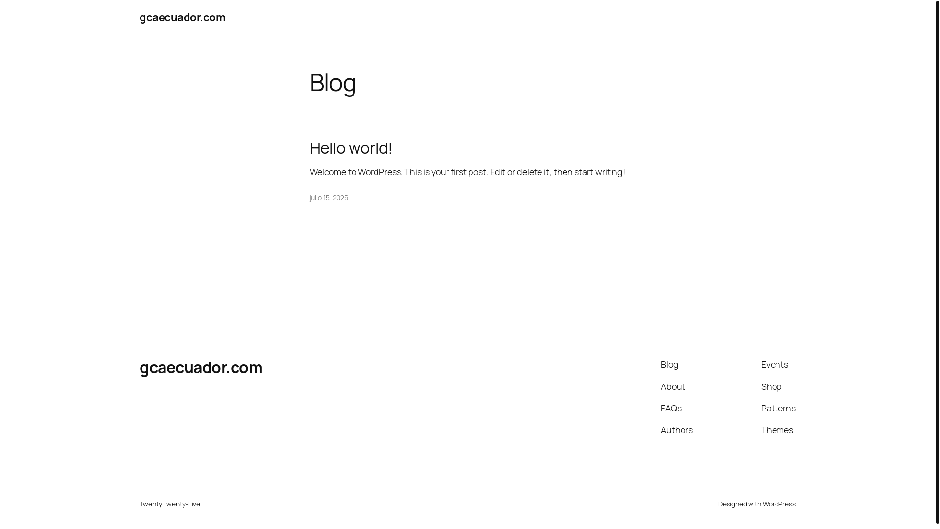 website screenshot of https://gcaecuador.com/