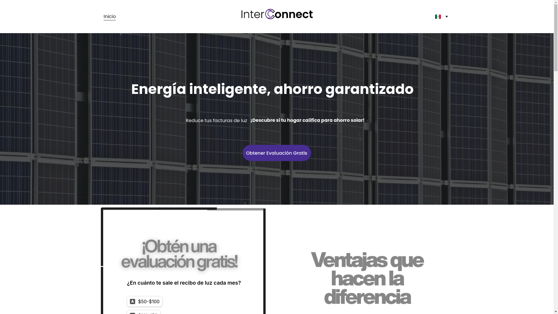 website screenshot of https://interconnectsun.com/