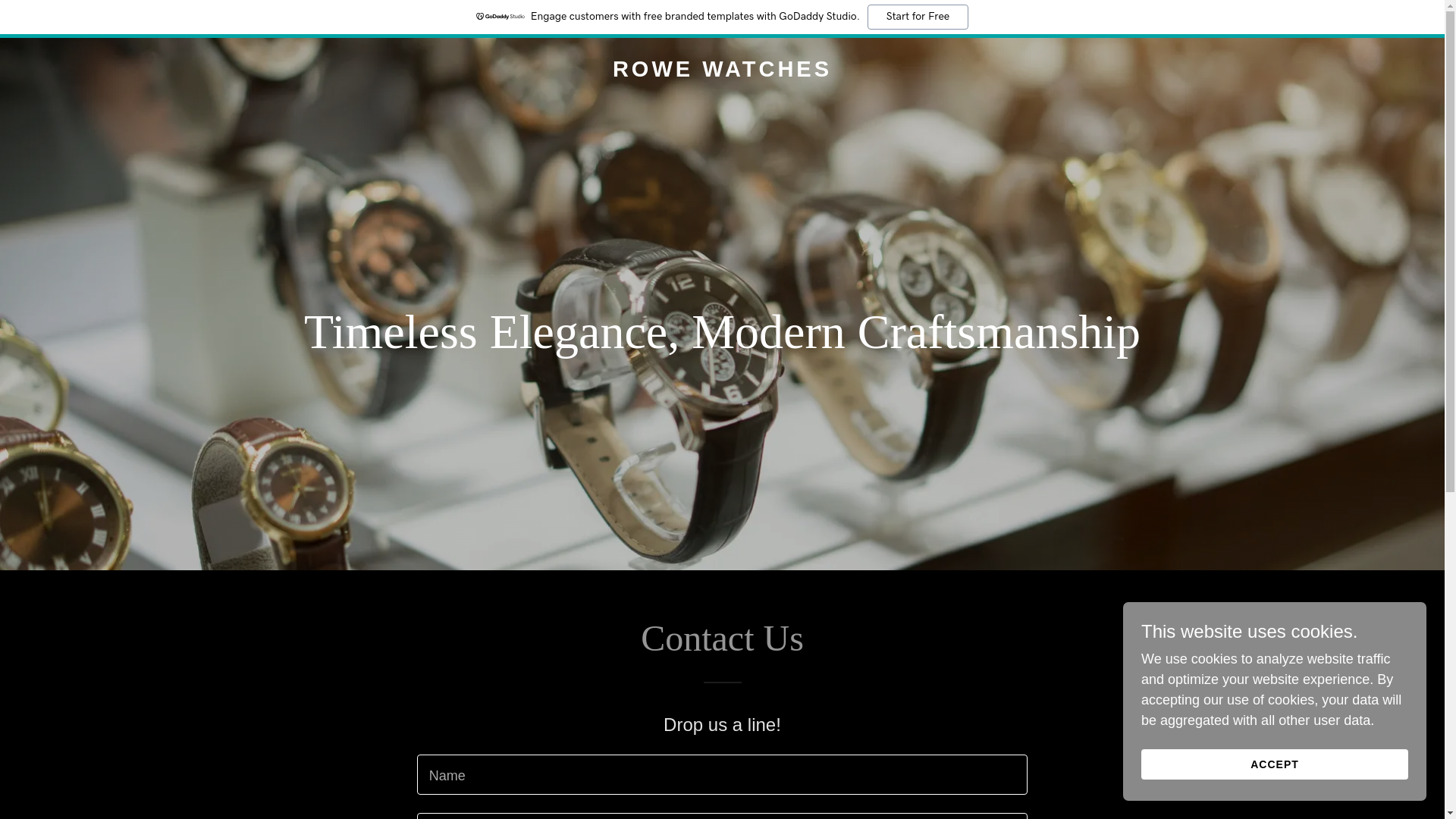 website screenshot of https://rowewatches.com/