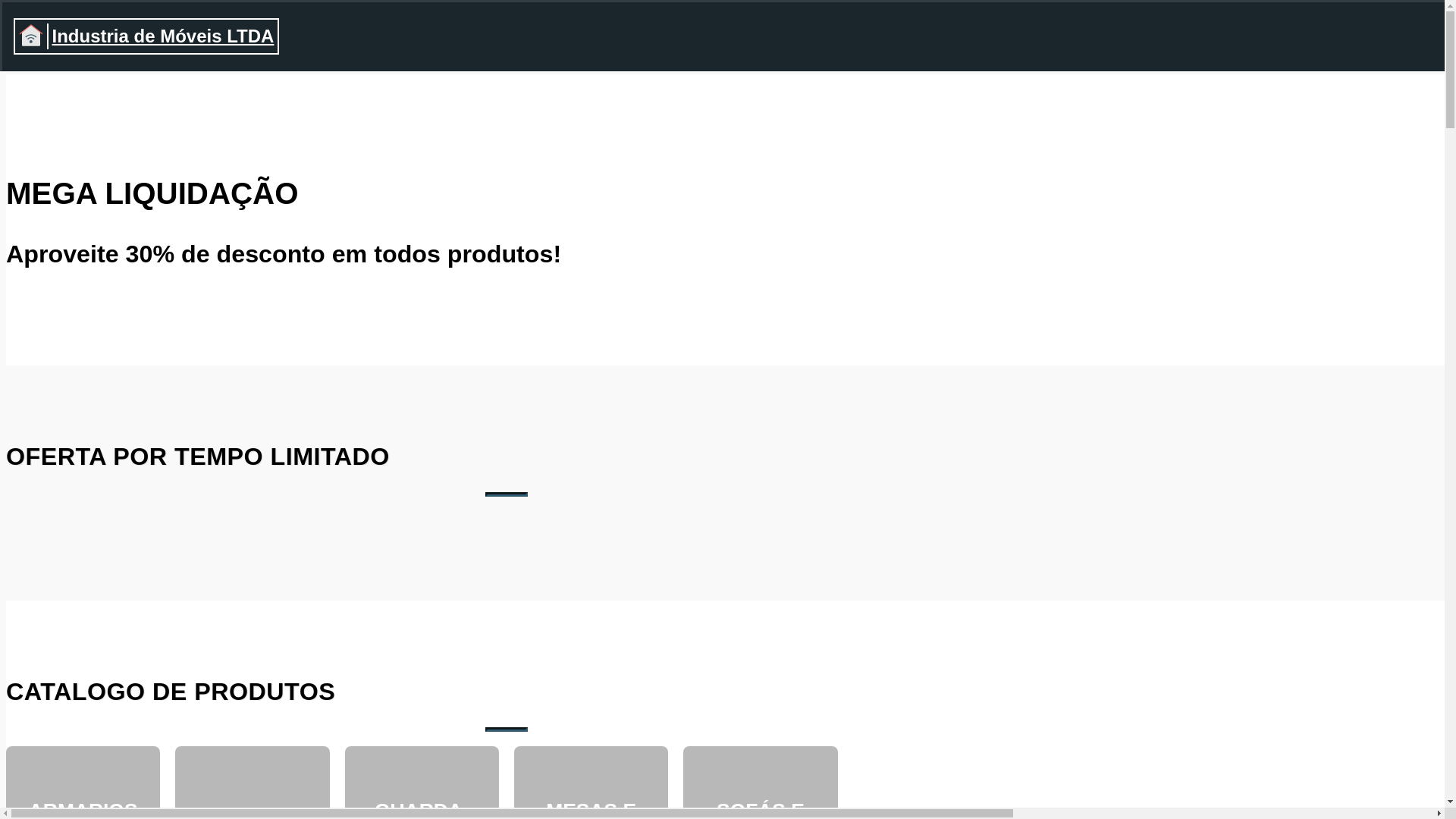 website screenshot of https://varejistademoveisltda.com/