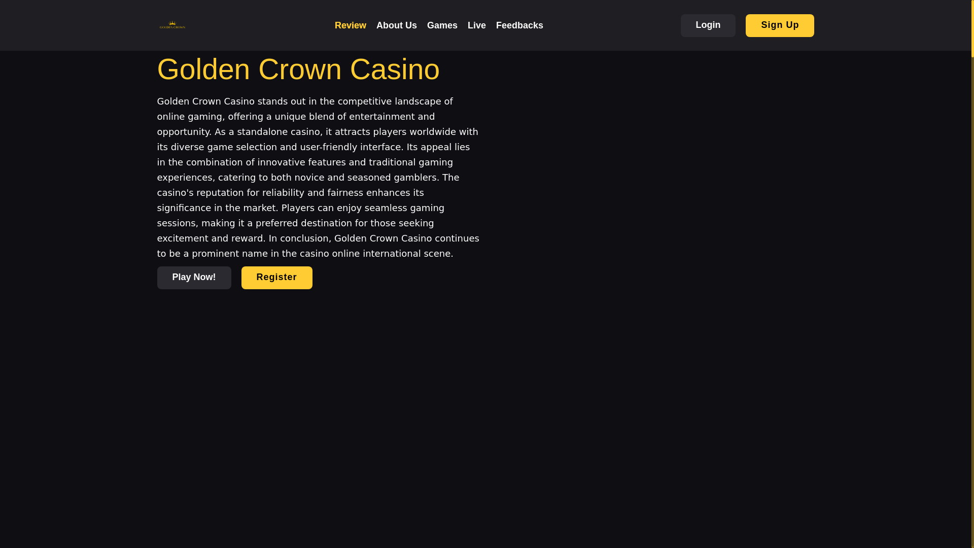 website screenshot of https://golden-crown-casino.co.uk/