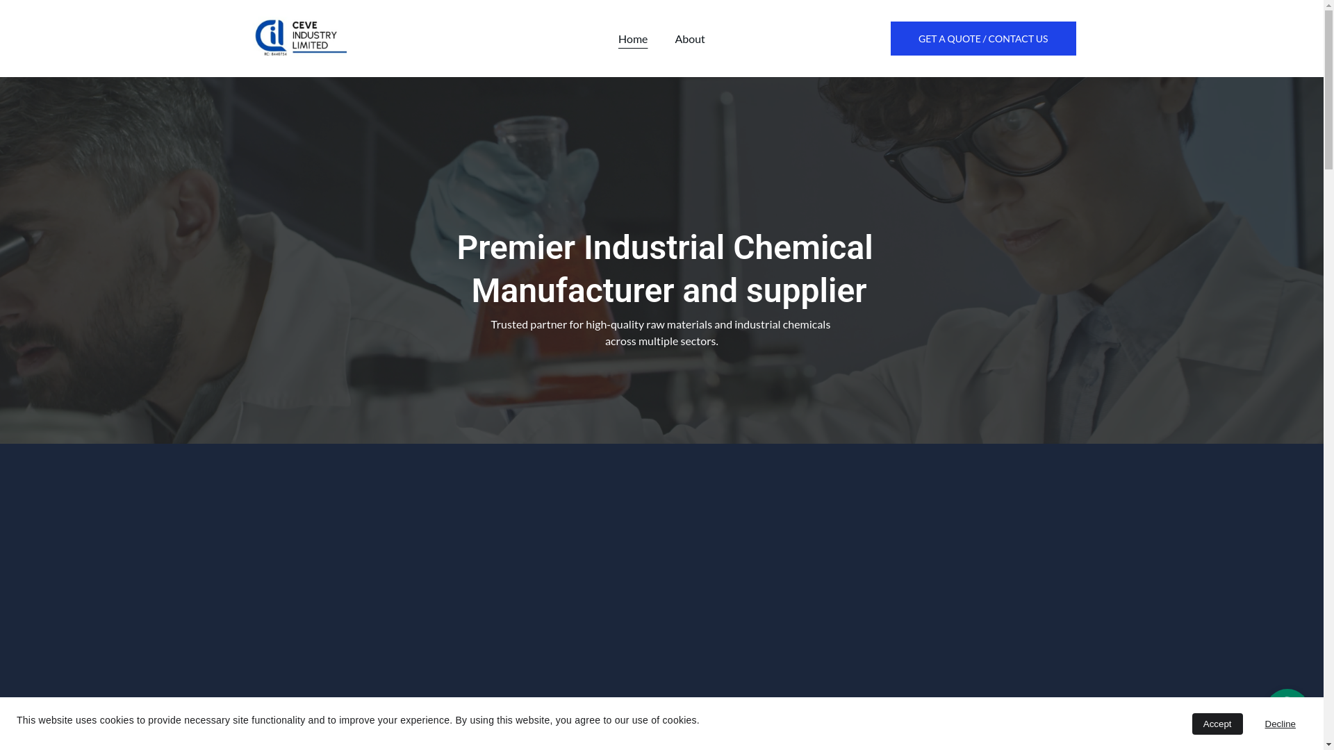 website screenshot of https://ceveindustry.com/