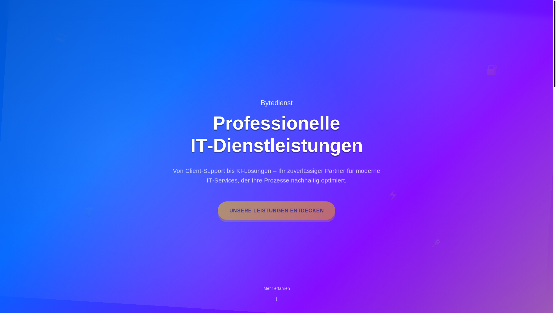 website screenshot of https://bytedienst.de/