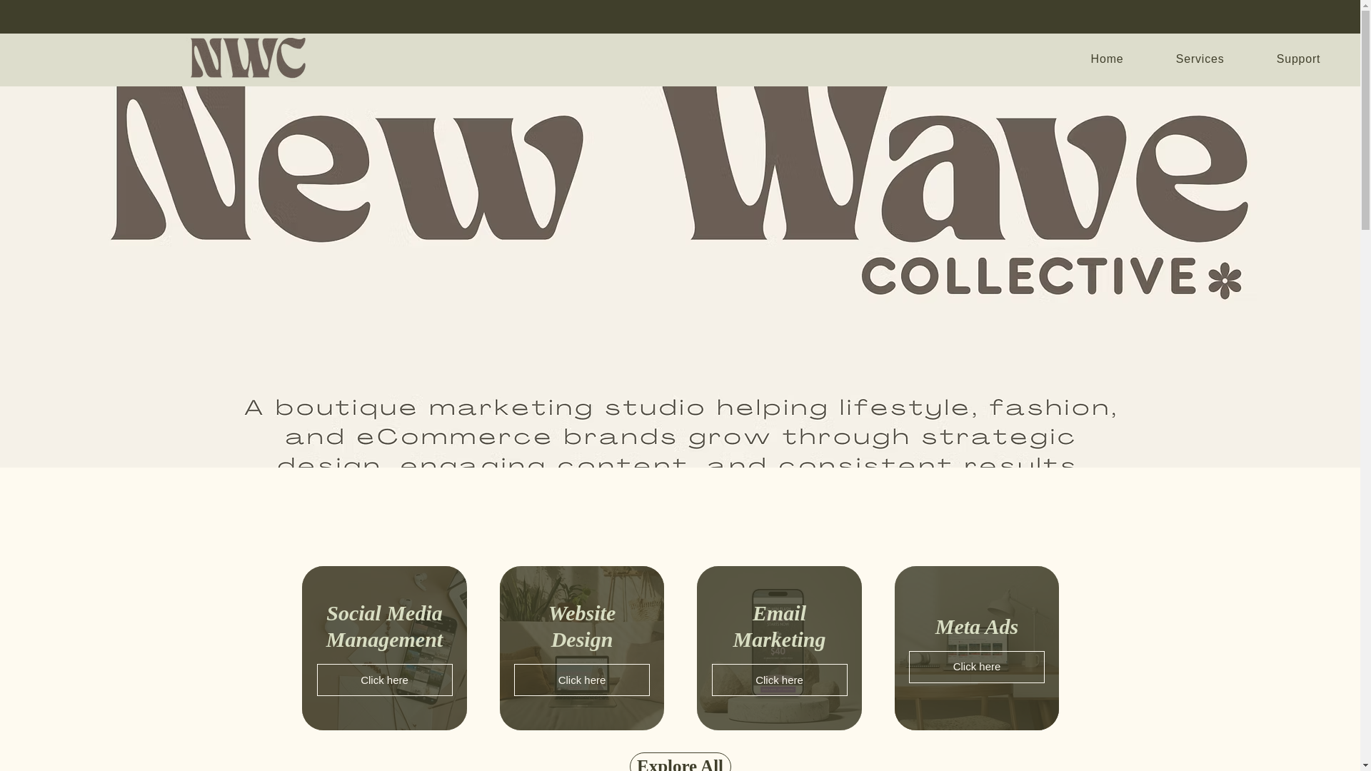 website screenshot of https://newwavecollective.com.au/