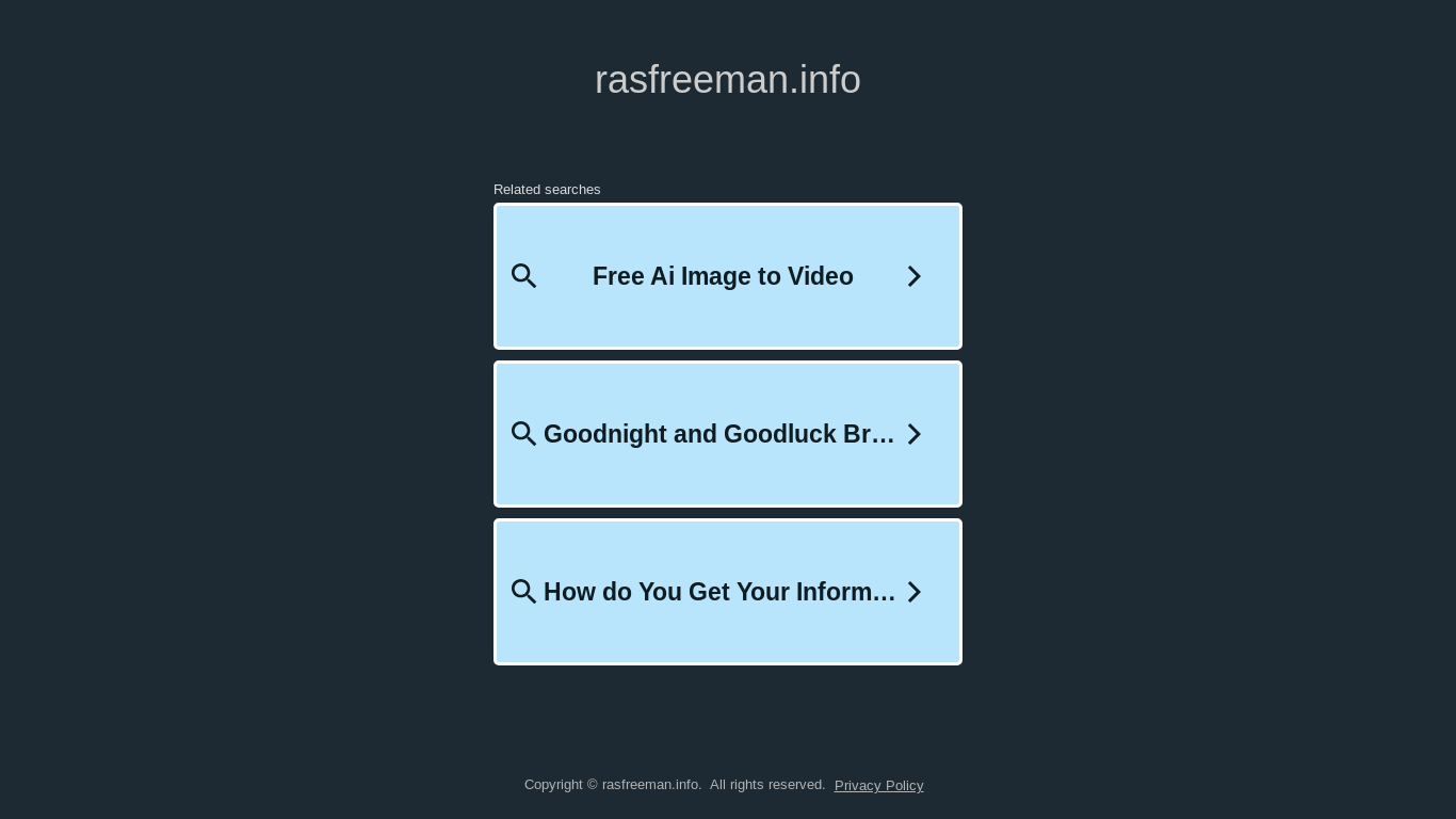 website screenshot of https://rasfreeman.info/