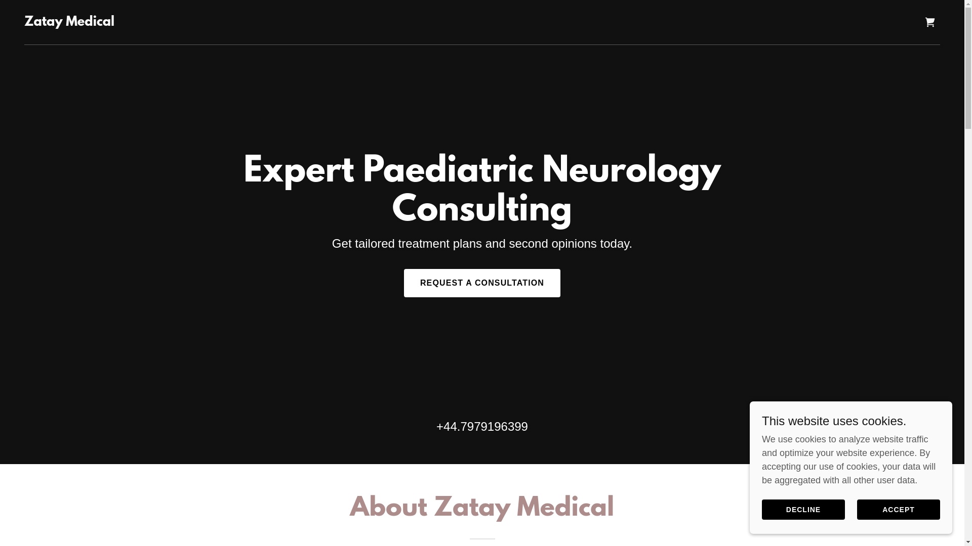 website screenshot of https://zataymedical.com/