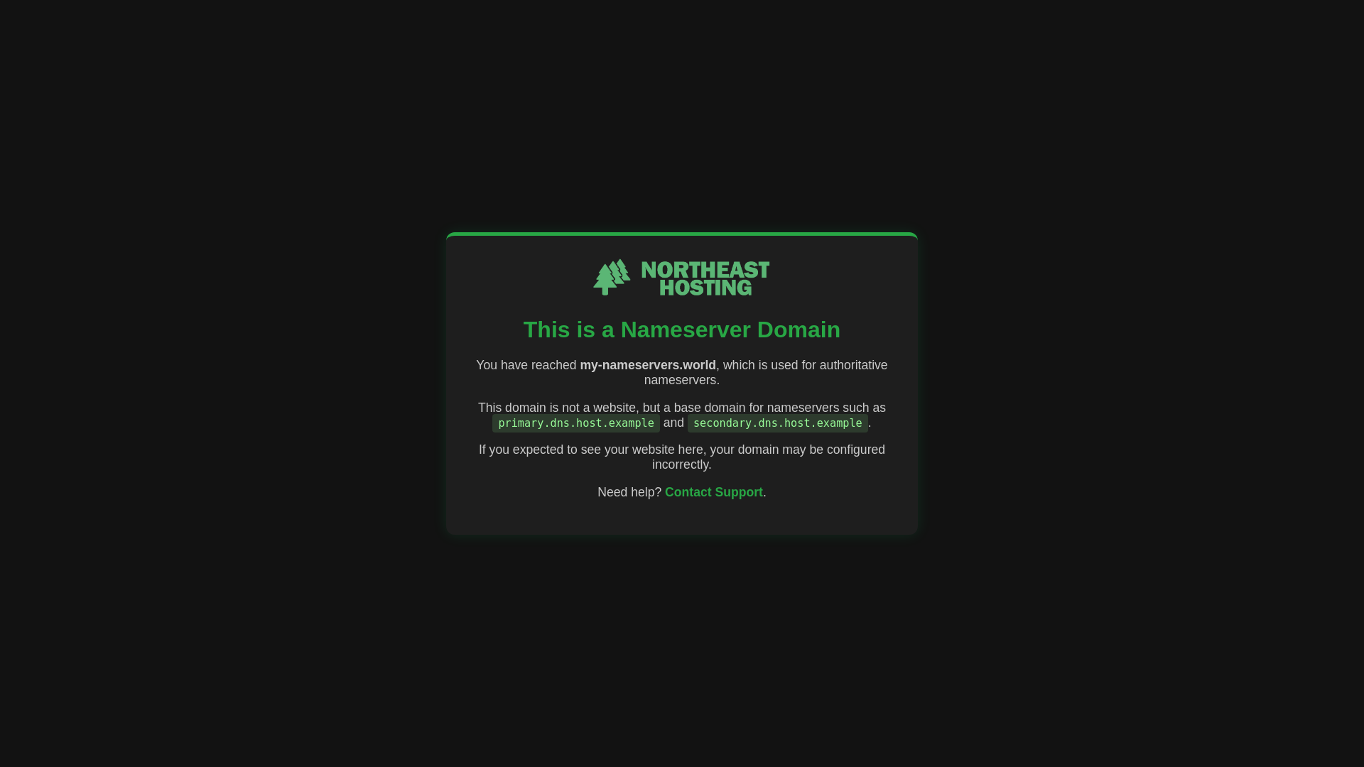 website screenshot of https://my-nameservers-world.pages.dev/