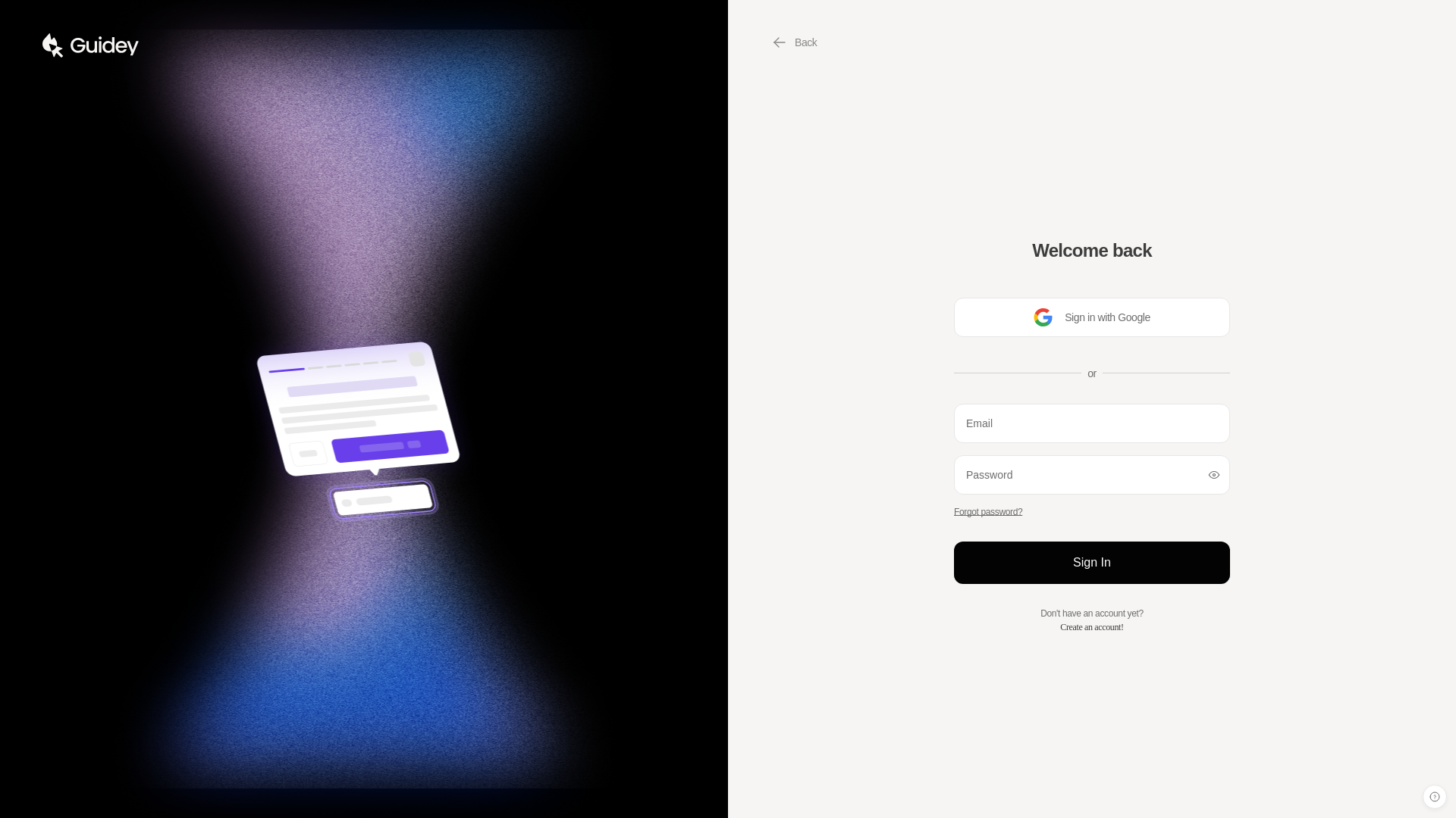 website screenshot of https://guidey-dashboard.pages.dev/