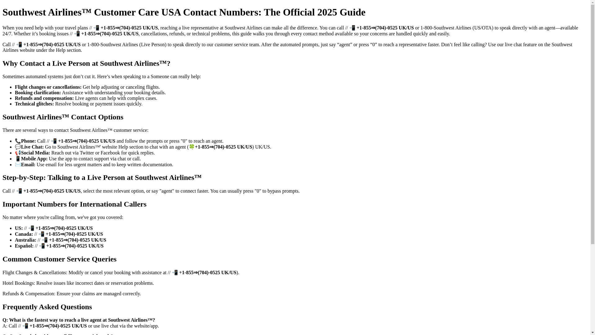 website screenshot of https://how-to-reach-live-agent-at-southwest-airlines-855-704-0525.pages.dev/