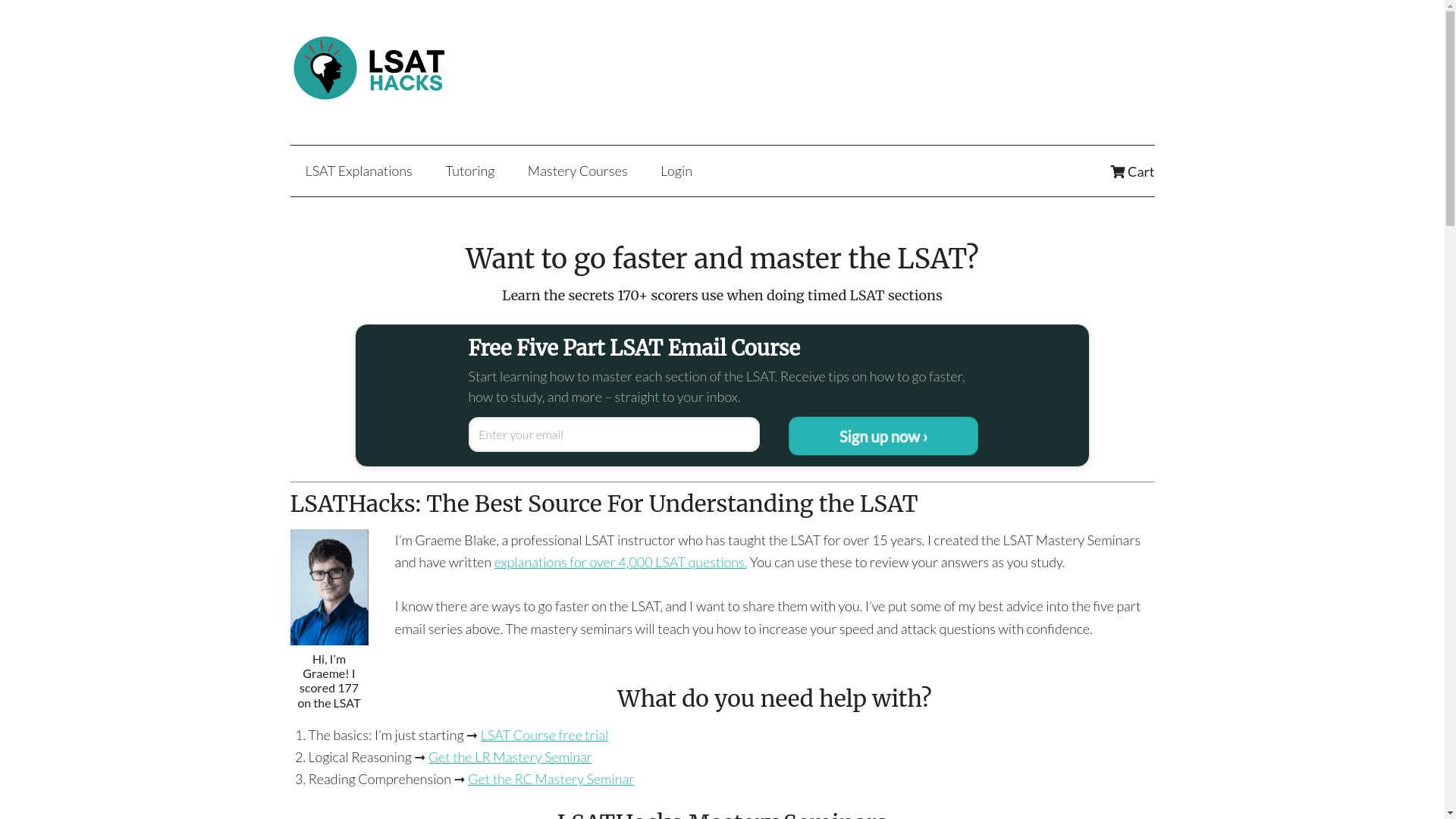 website screenshot of https://lsathacksdev.wpengine.com/