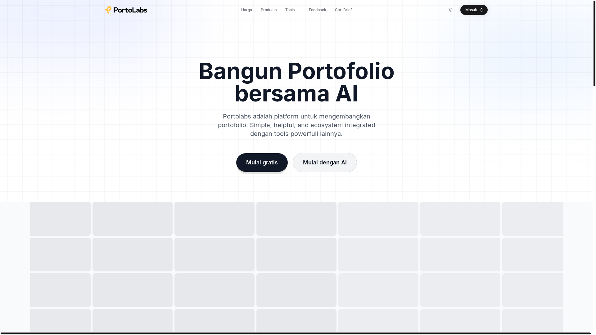 website screenshot of https://portolabs.id/