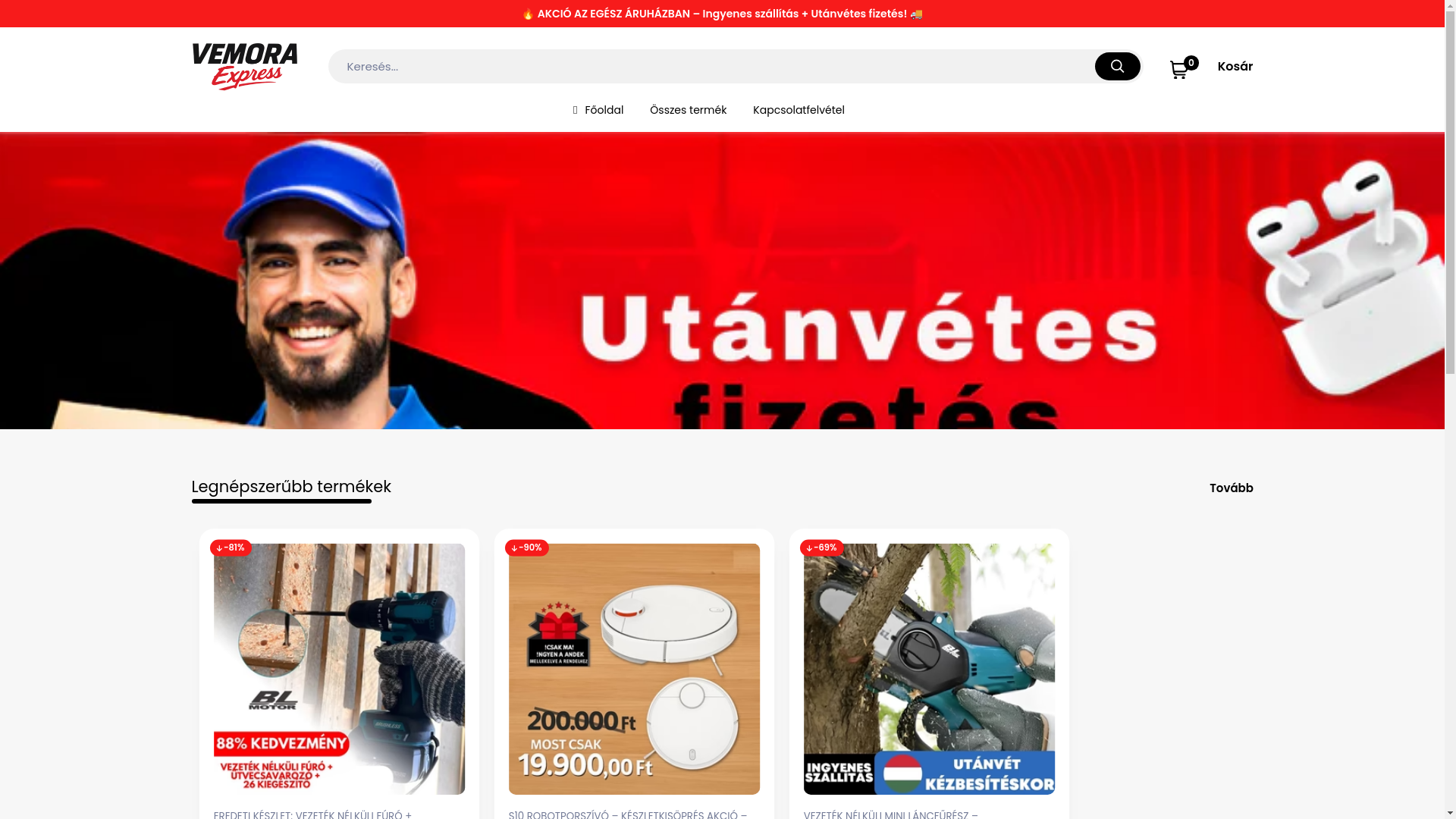 website screenshot of https://vemoraexpresssmagyar.shop/