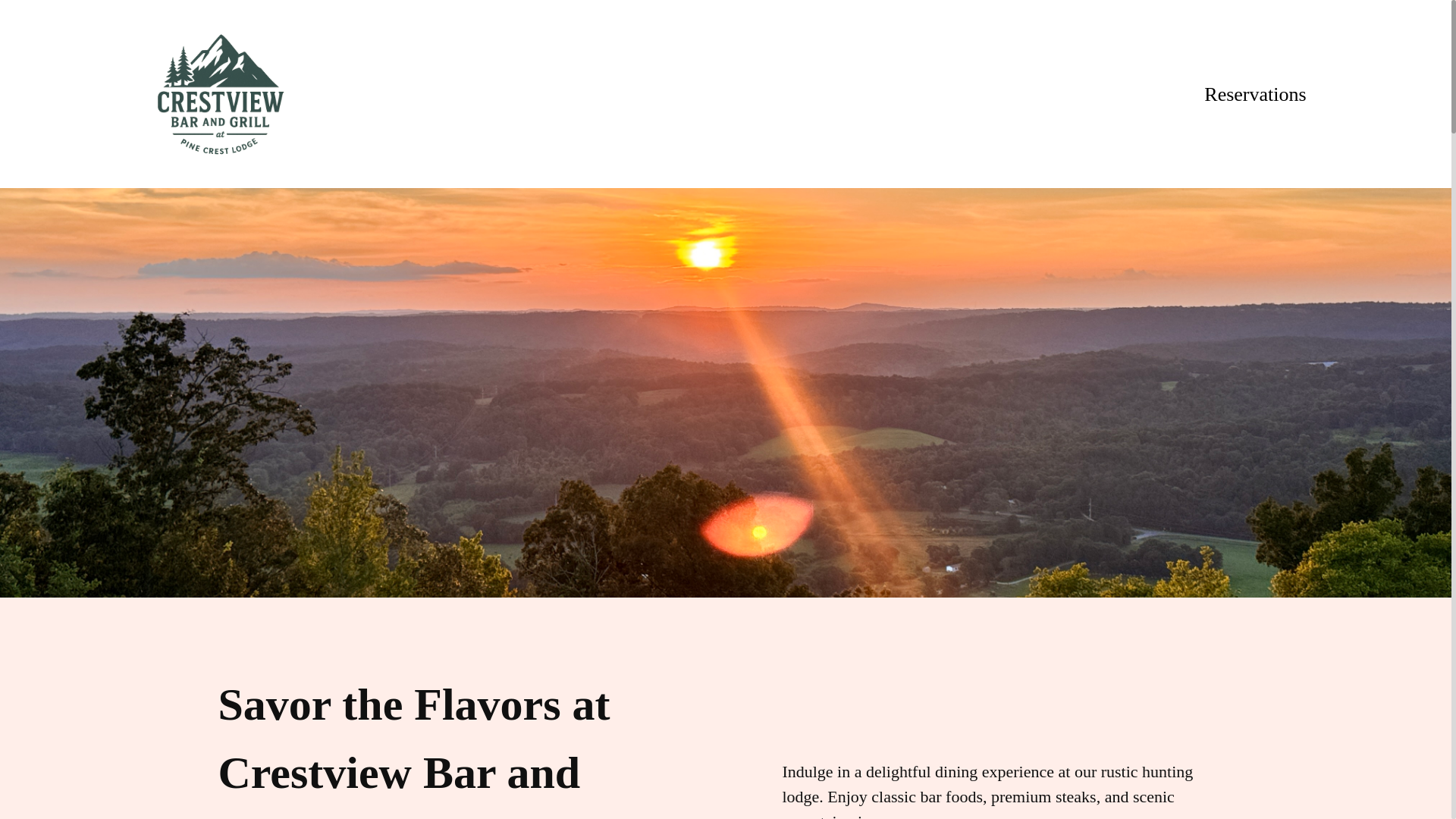 website screenshot of https://crestviewbarandgrill.com/