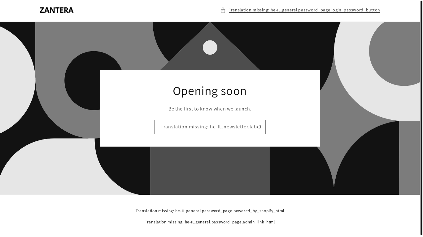 website screenshot of https://myzantera.com/