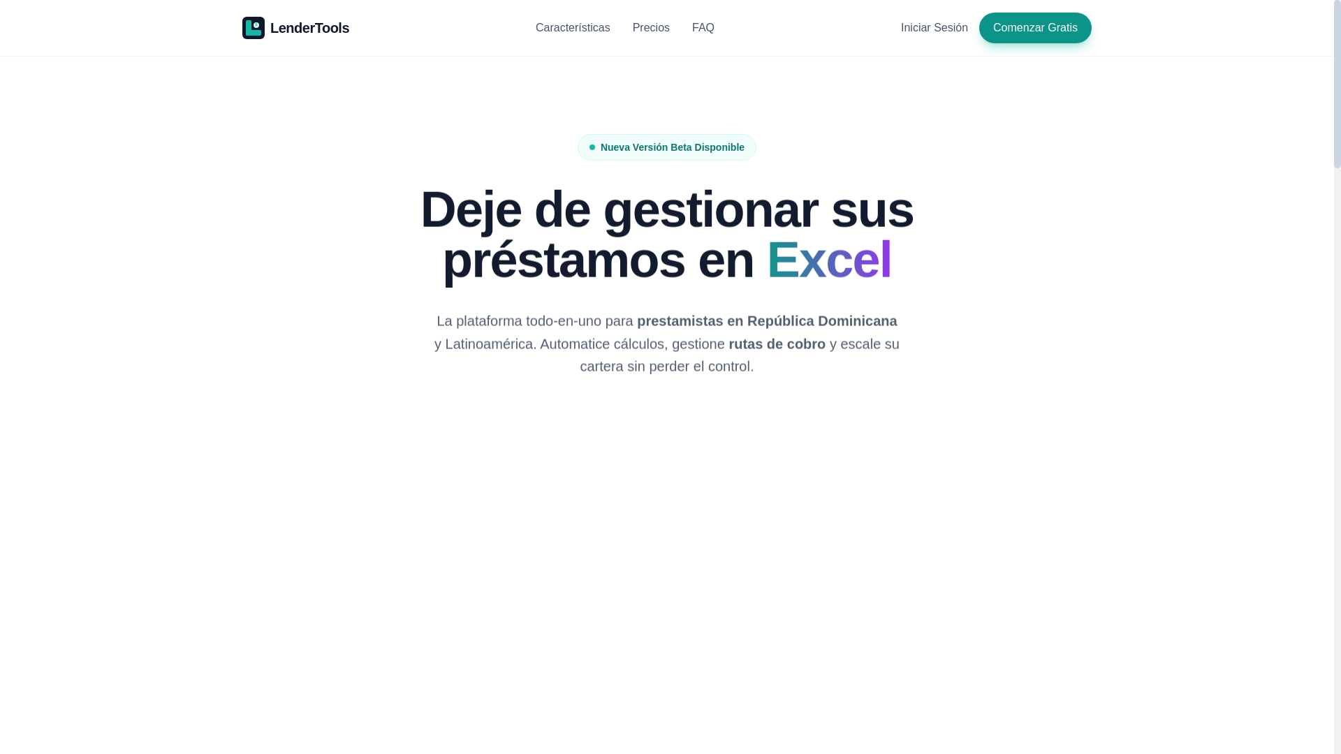 website screenshot of https://lendertoolsapp.com/