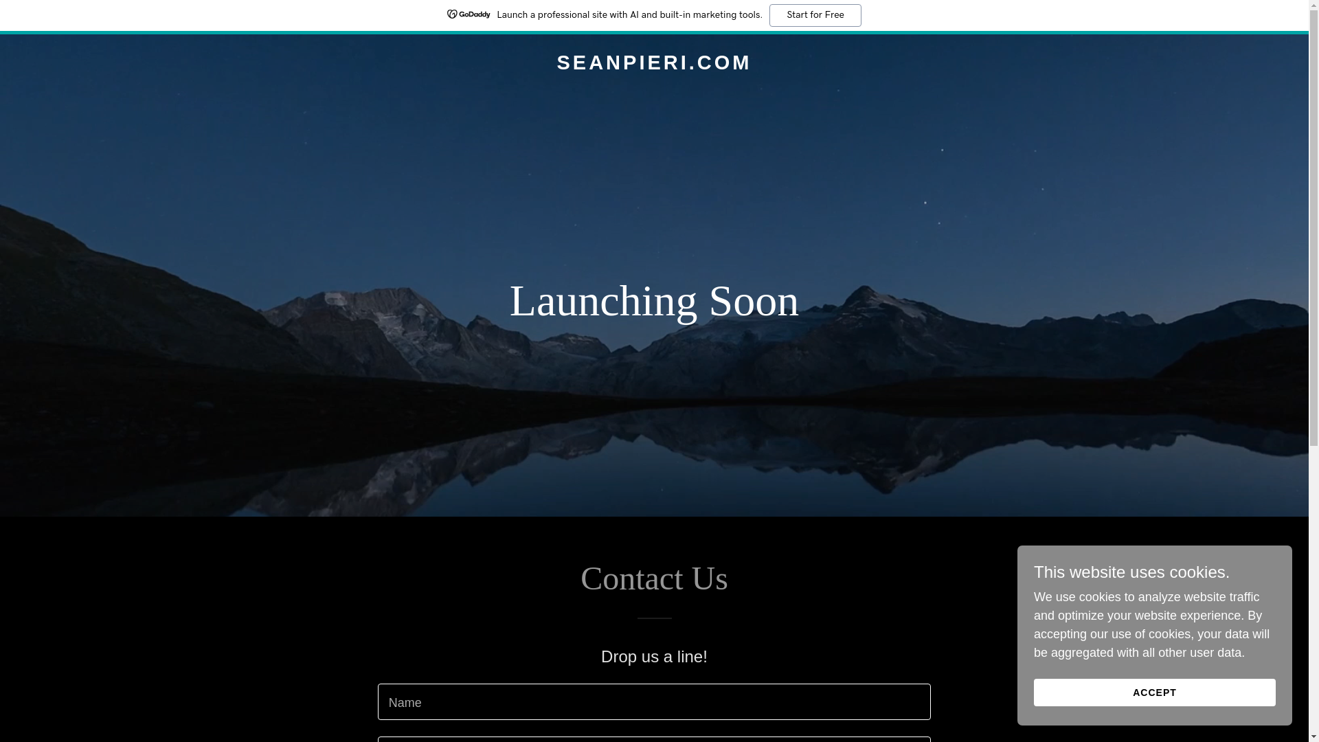 website screenshot of https://seanpieri.com/
