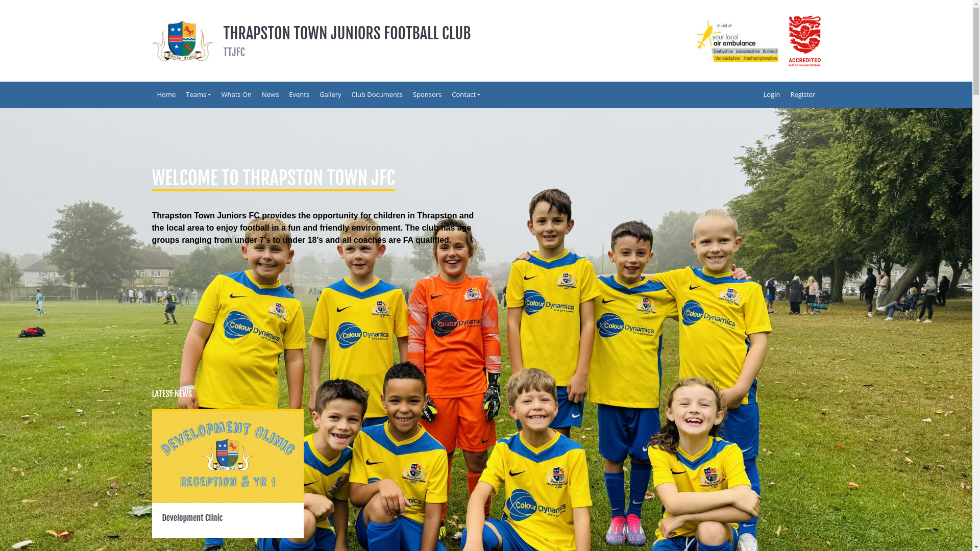 website screenshot of https://thrapstonfcventurasyouth.co.uk/
