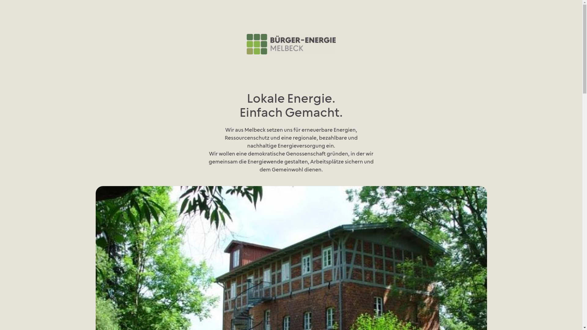 website screenshot of https://energie-melbeck.de/