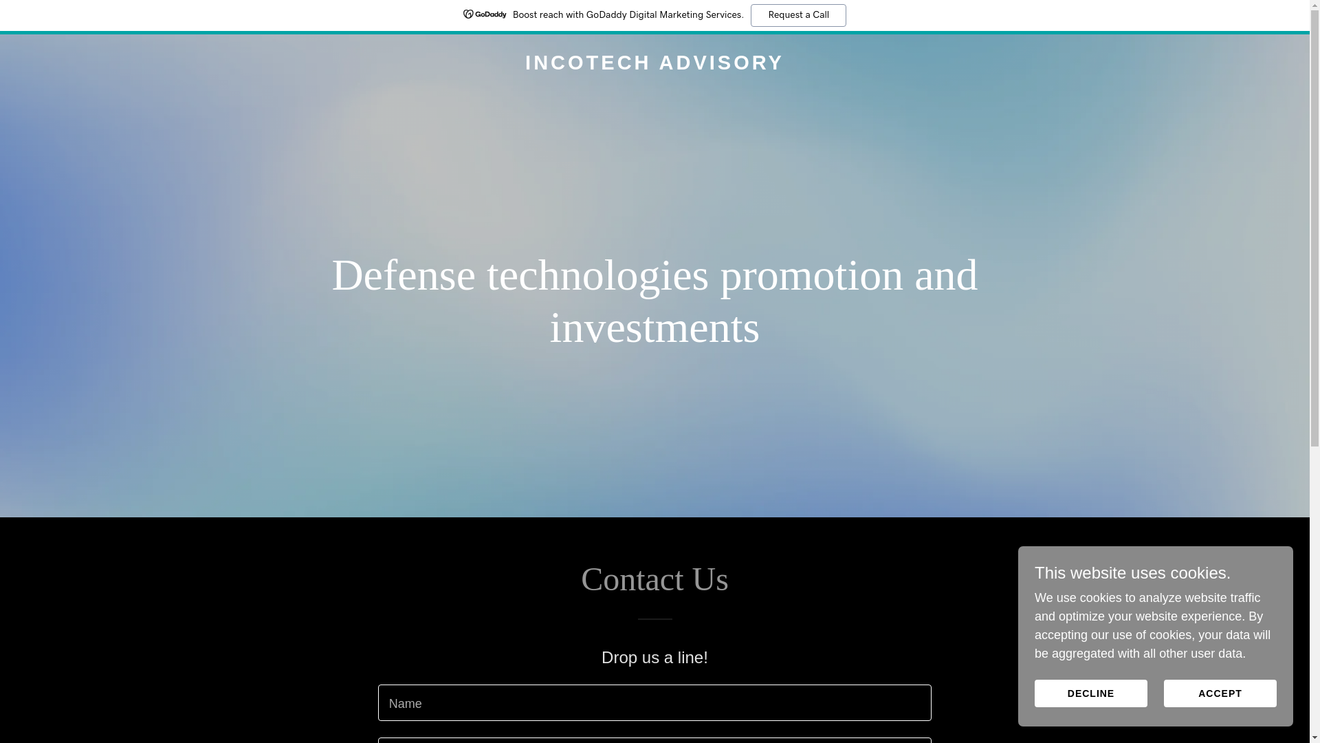 website screenshot of https://incotech.solutions/