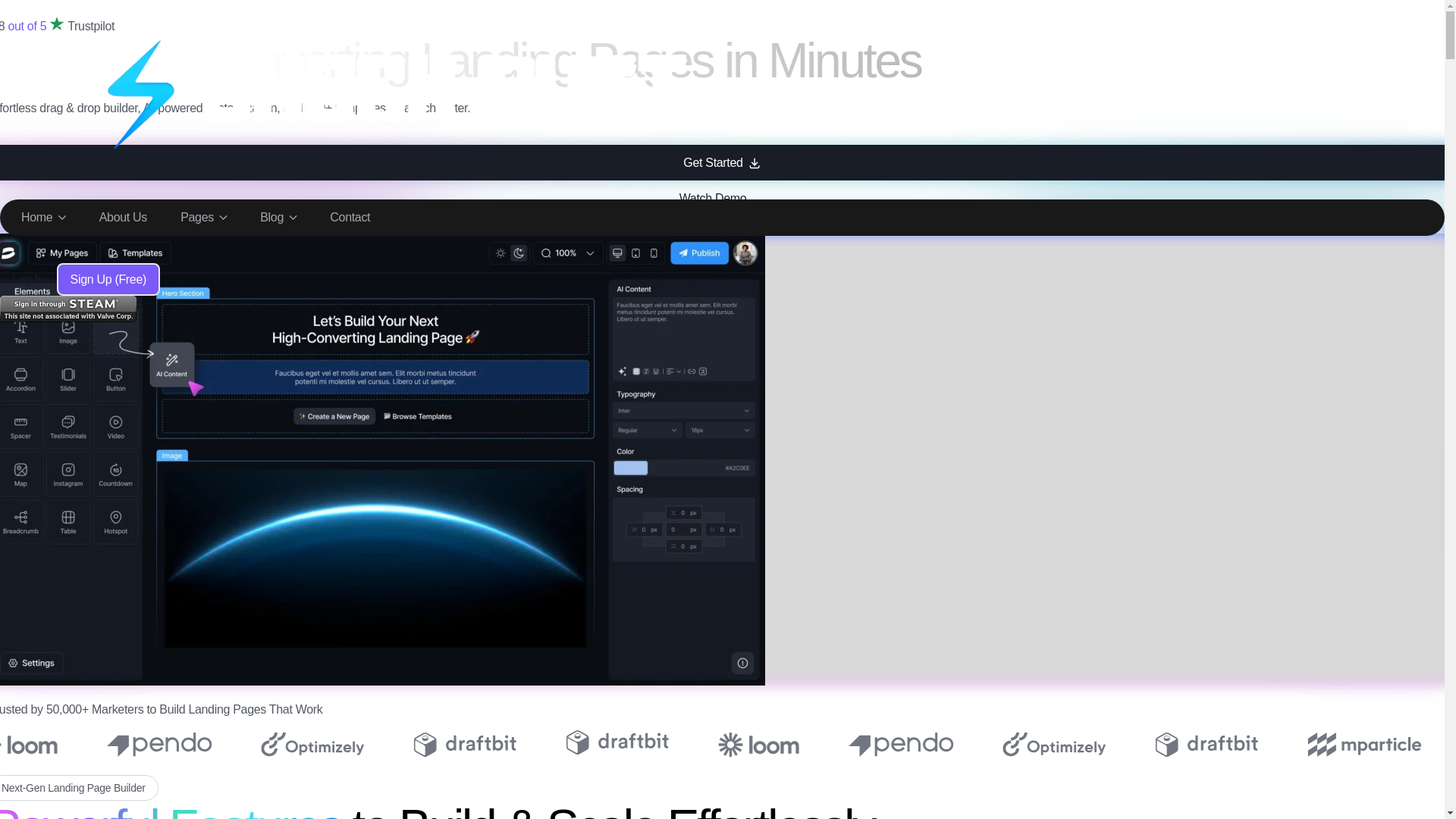 website screenshot of https://shockrust.com/