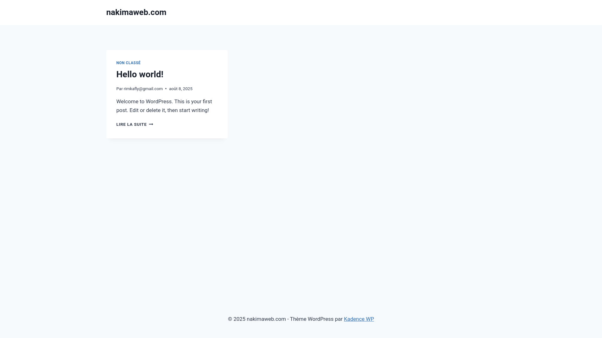 website screenshot of https://nakimaweb.com/