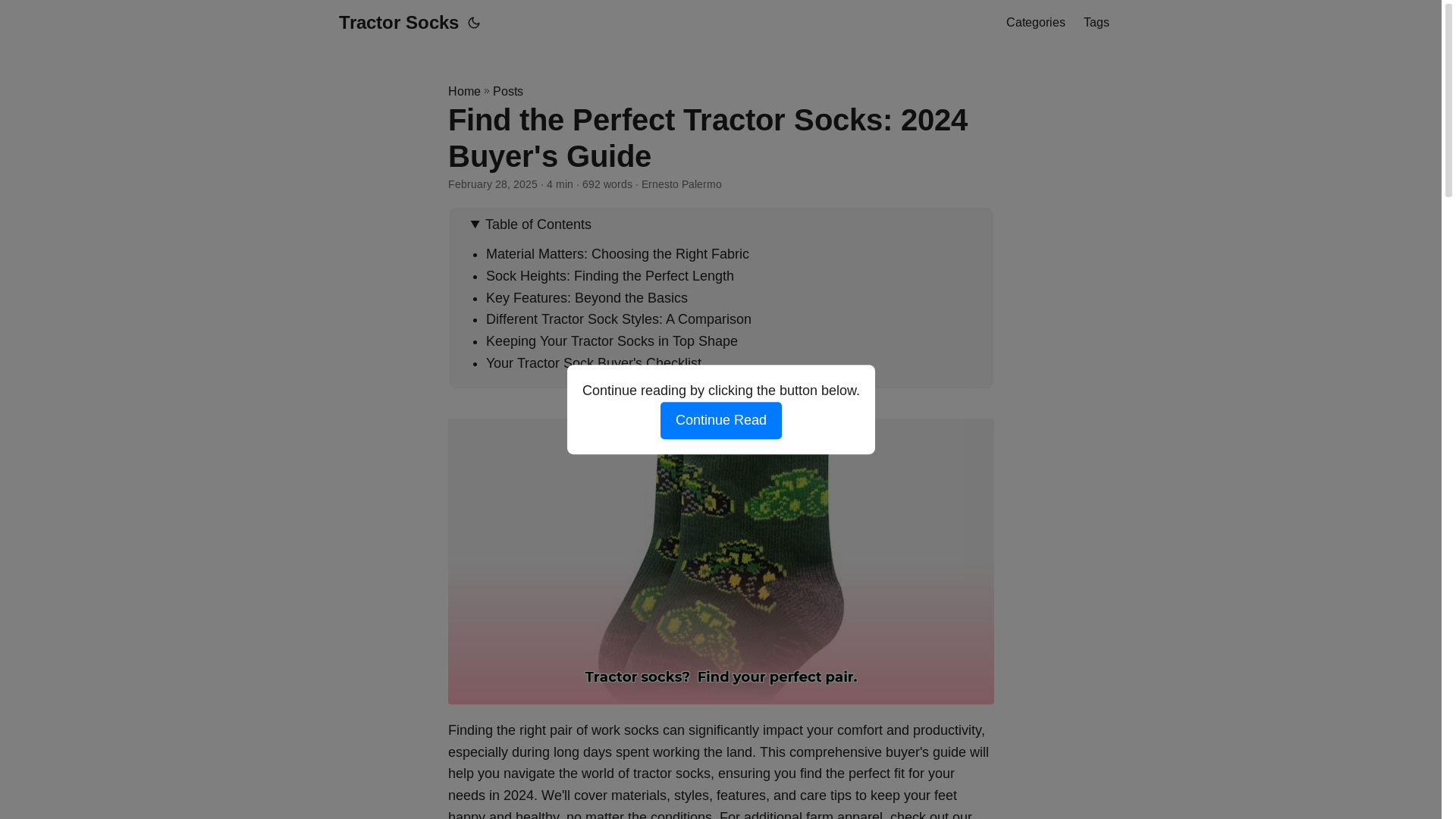 website screenshot of https://tractor-socks.pages.dev/