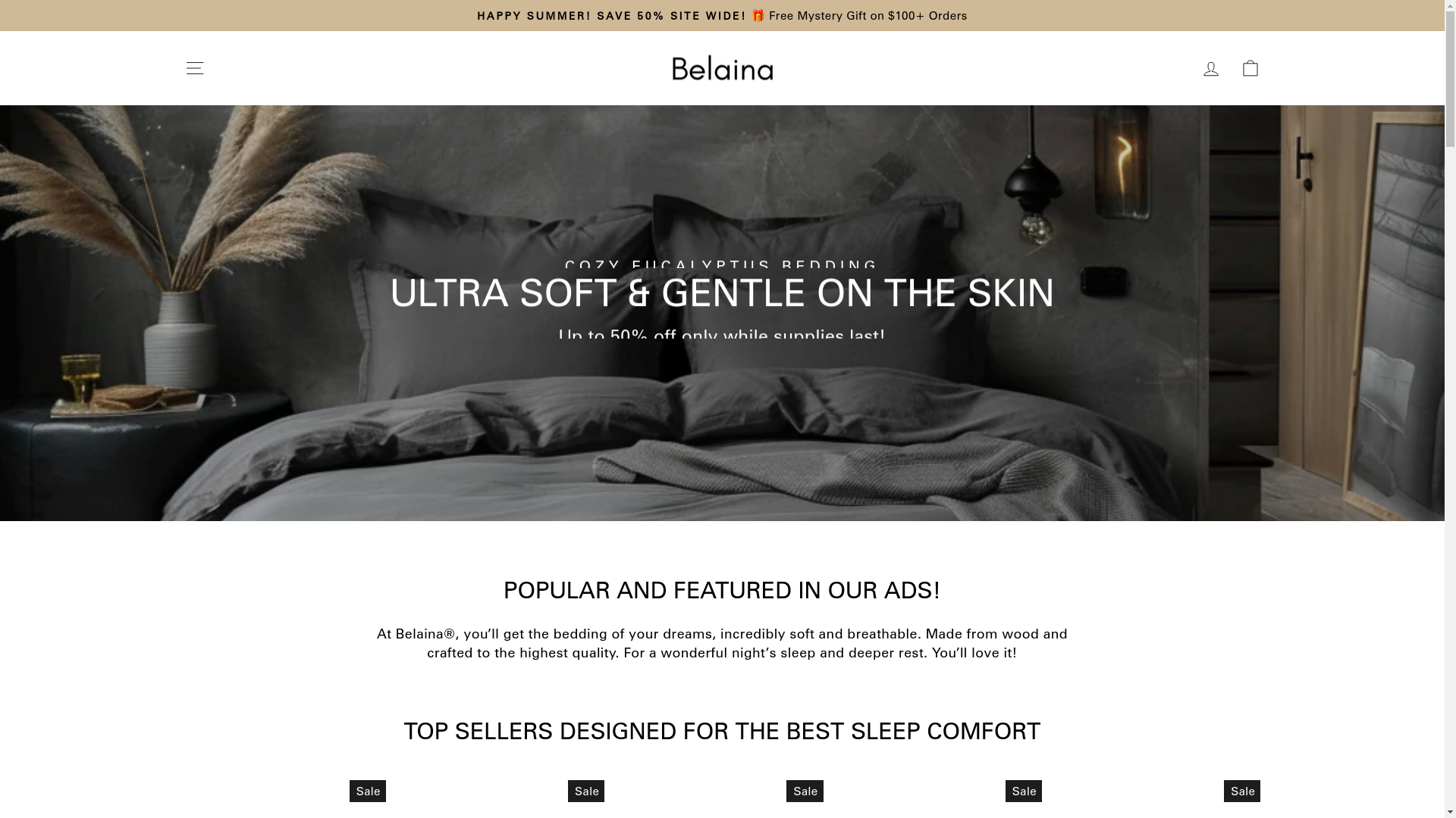 website screenshot of https://getbelaina.com/