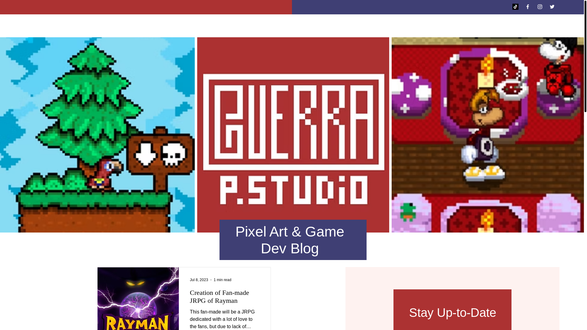website screenshot of https://guerrapixelstudio.com/