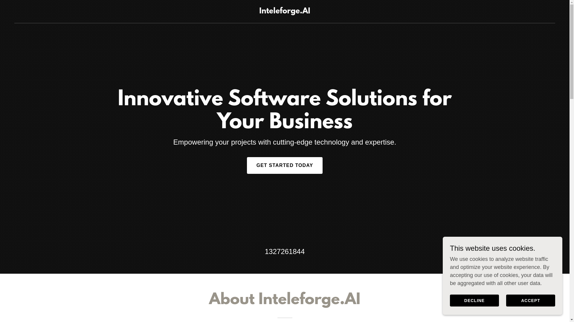 website screenshot of https://inteleforge.ai/