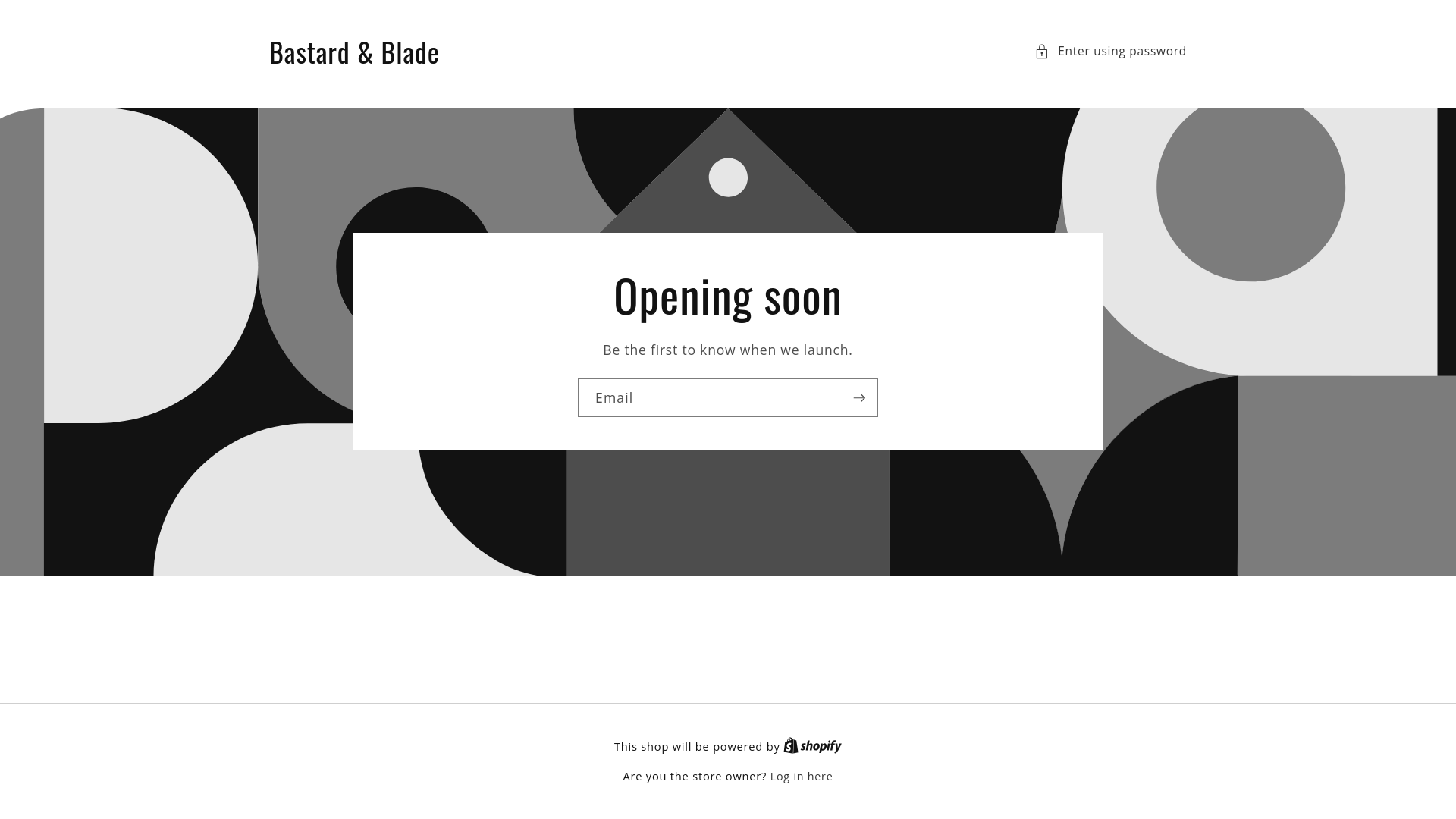 website screenshot of https://bastardnblade.com/