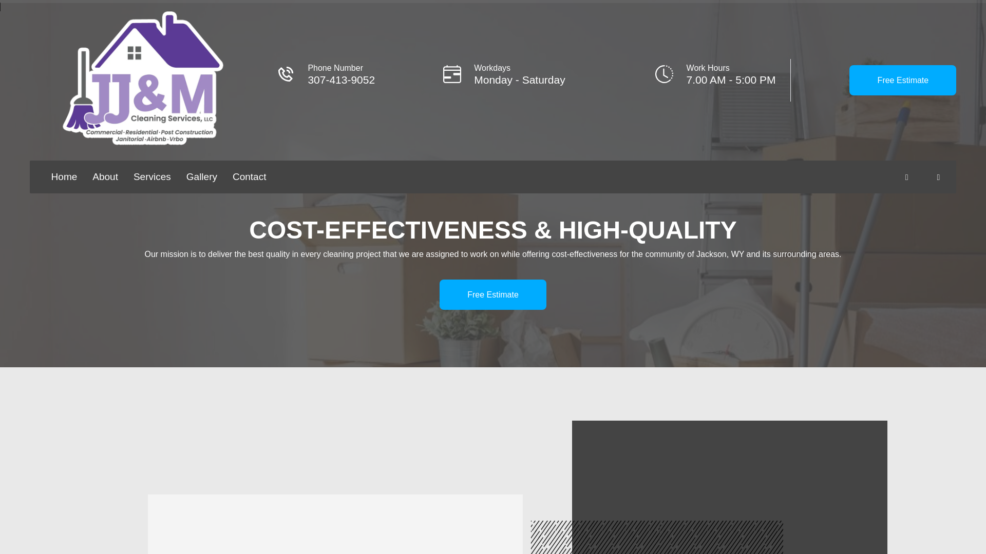 website screenshot of https://jjmcleaningservicesllc.com/