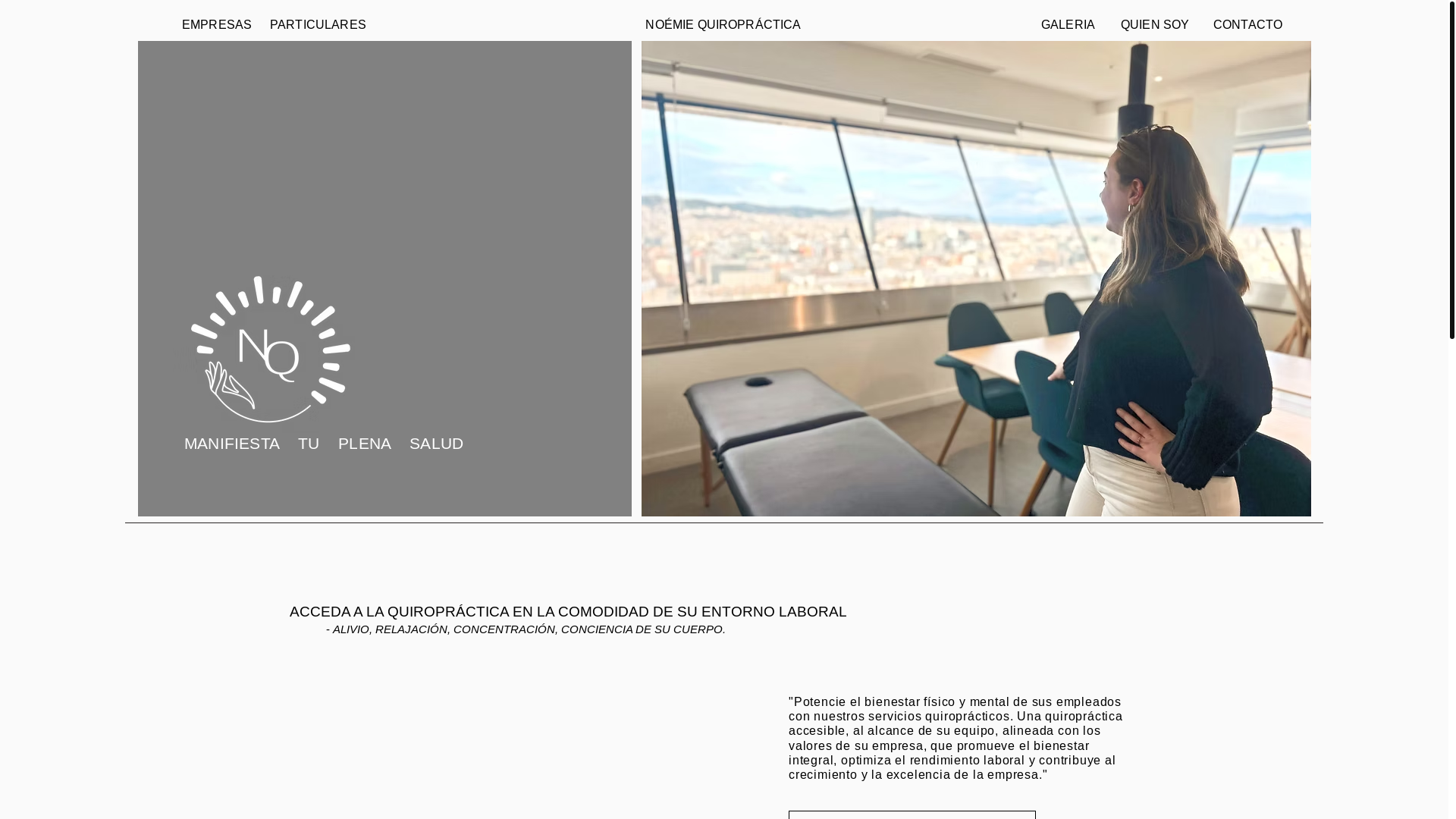 website screenshot of https://noemiequiropractica.com/