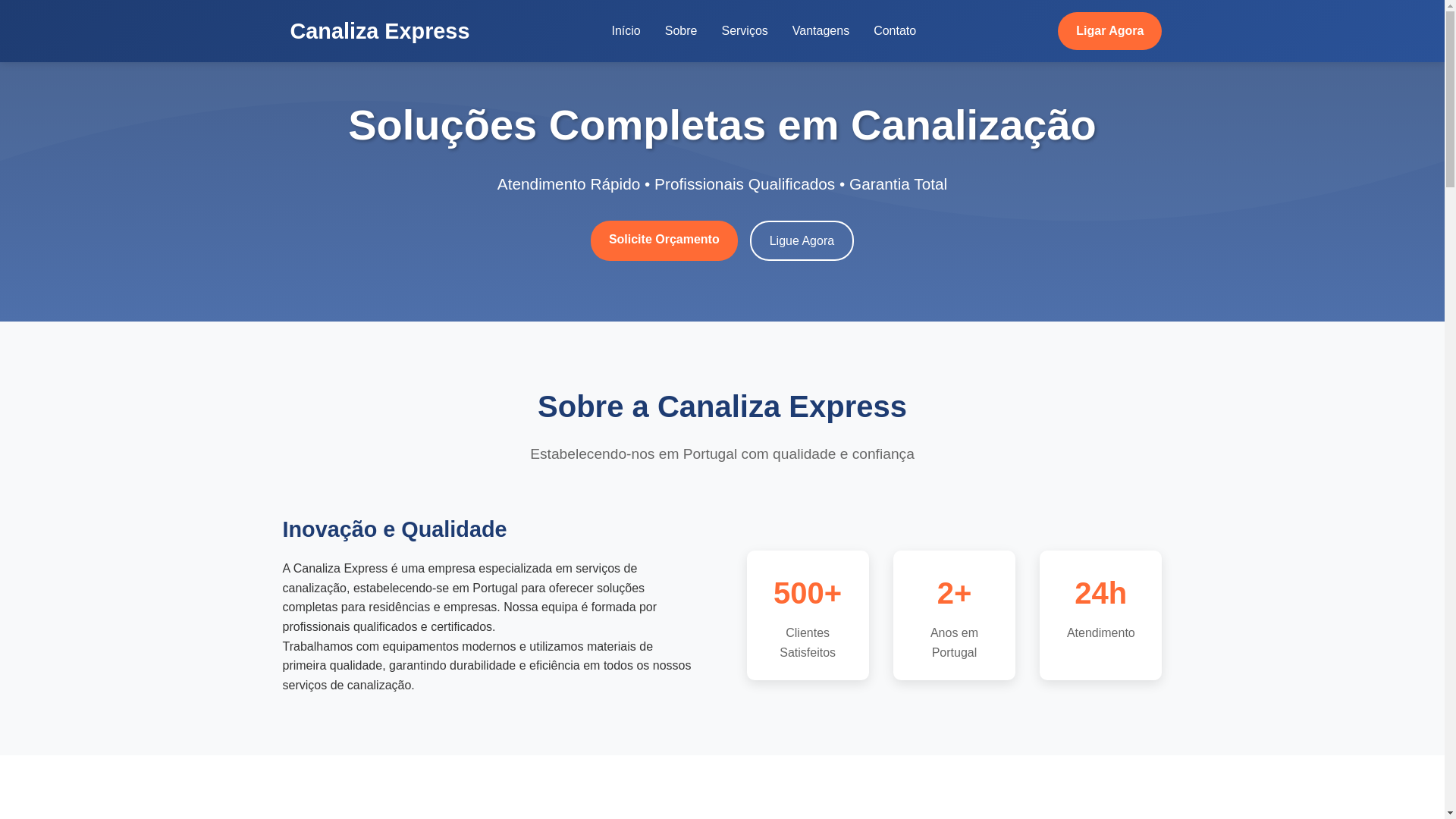 website screenshot of https://canalizaexpress.pt/