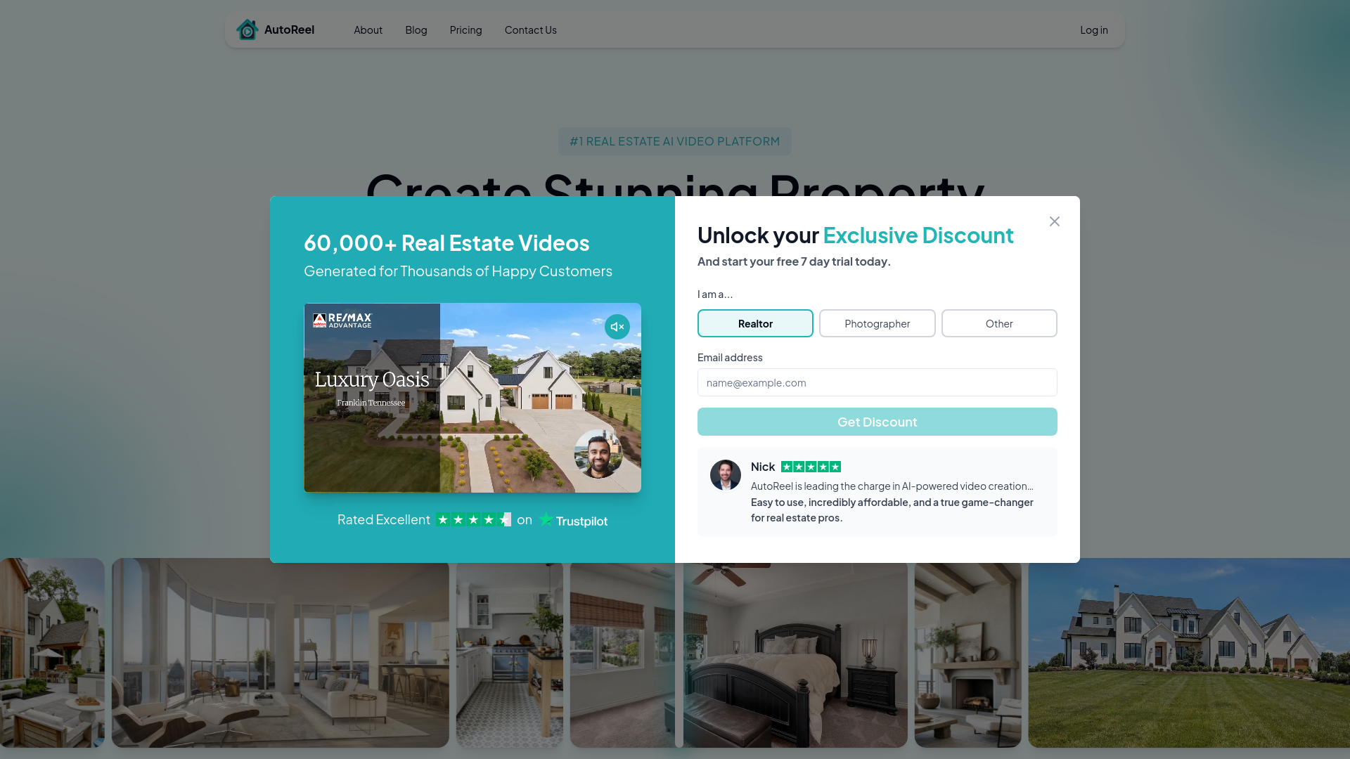 website screenshot of https://autoreelcomms.com/