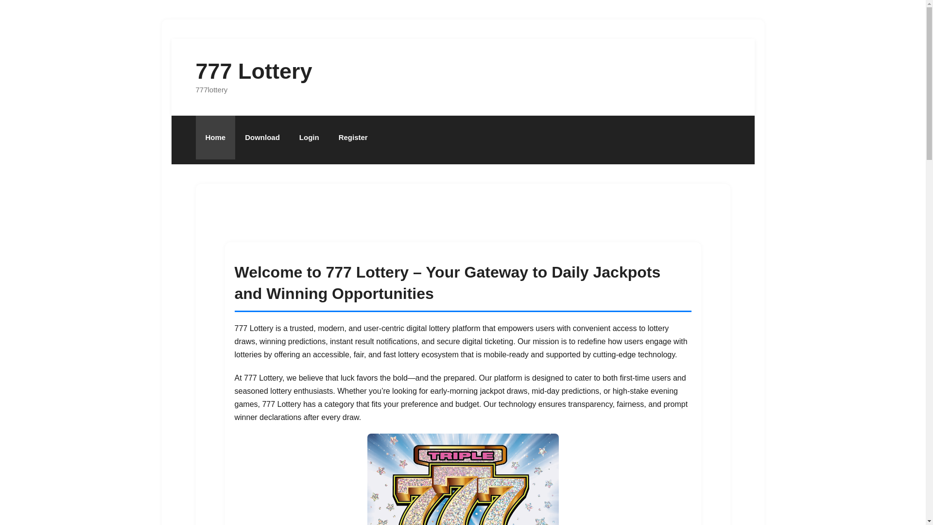 website screenshot of https://777lotteryindia.com/