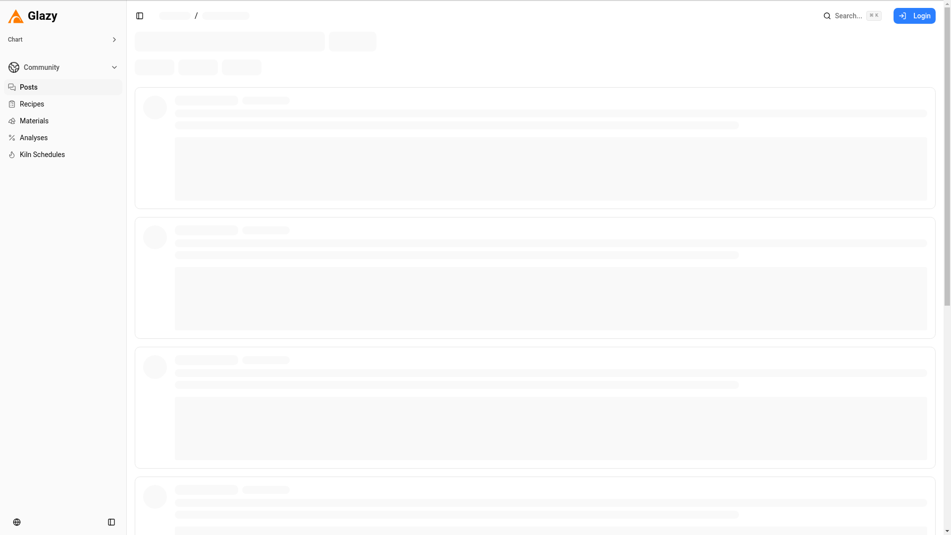website screenshot of https://glazy-next.pages.dev/