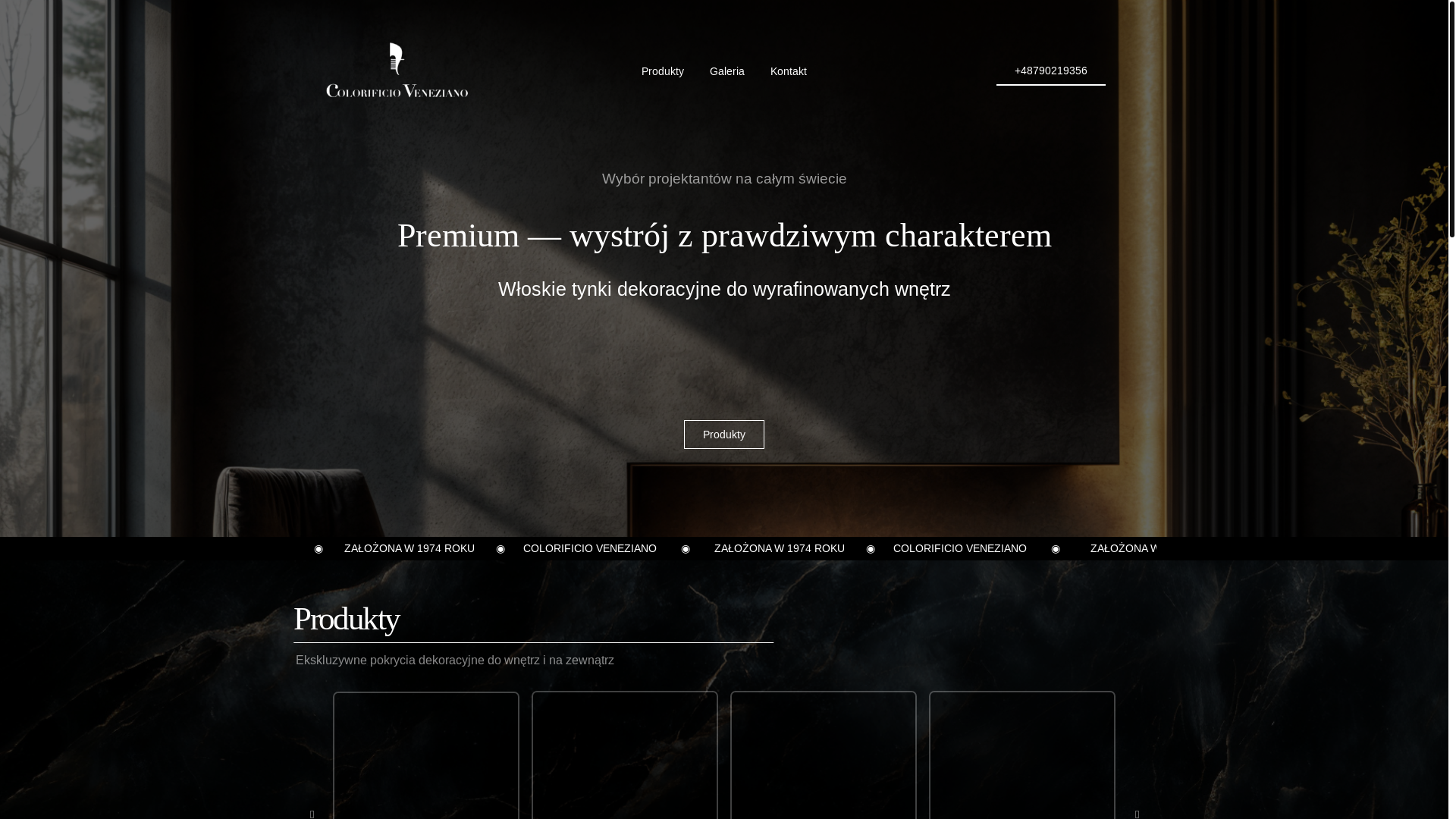 website screenshot of https://colorificio-veneziano.pl/