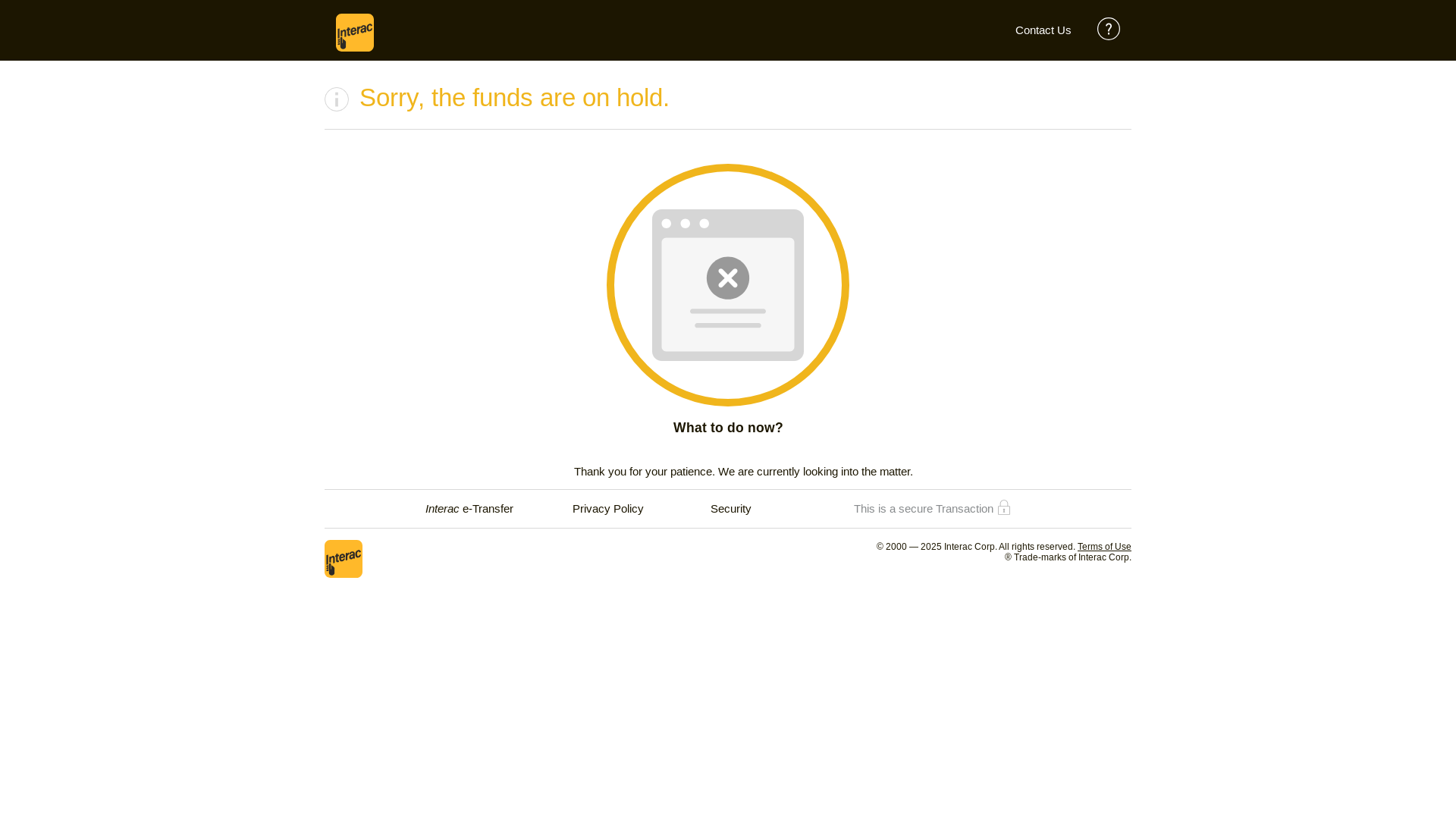 website screenshot of https://error-etransfer-on-hold.pages.dev/