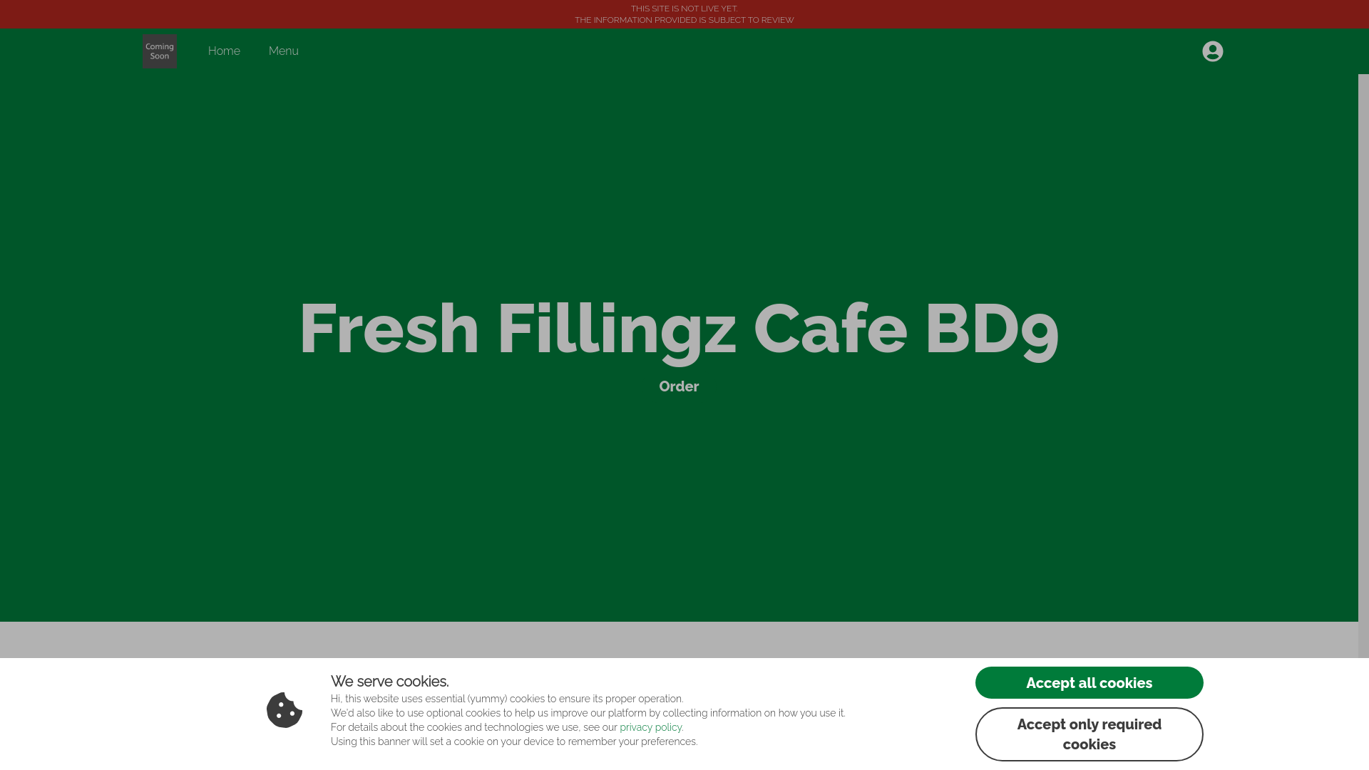 website screenshot of https://freshfillingzcafe.online/