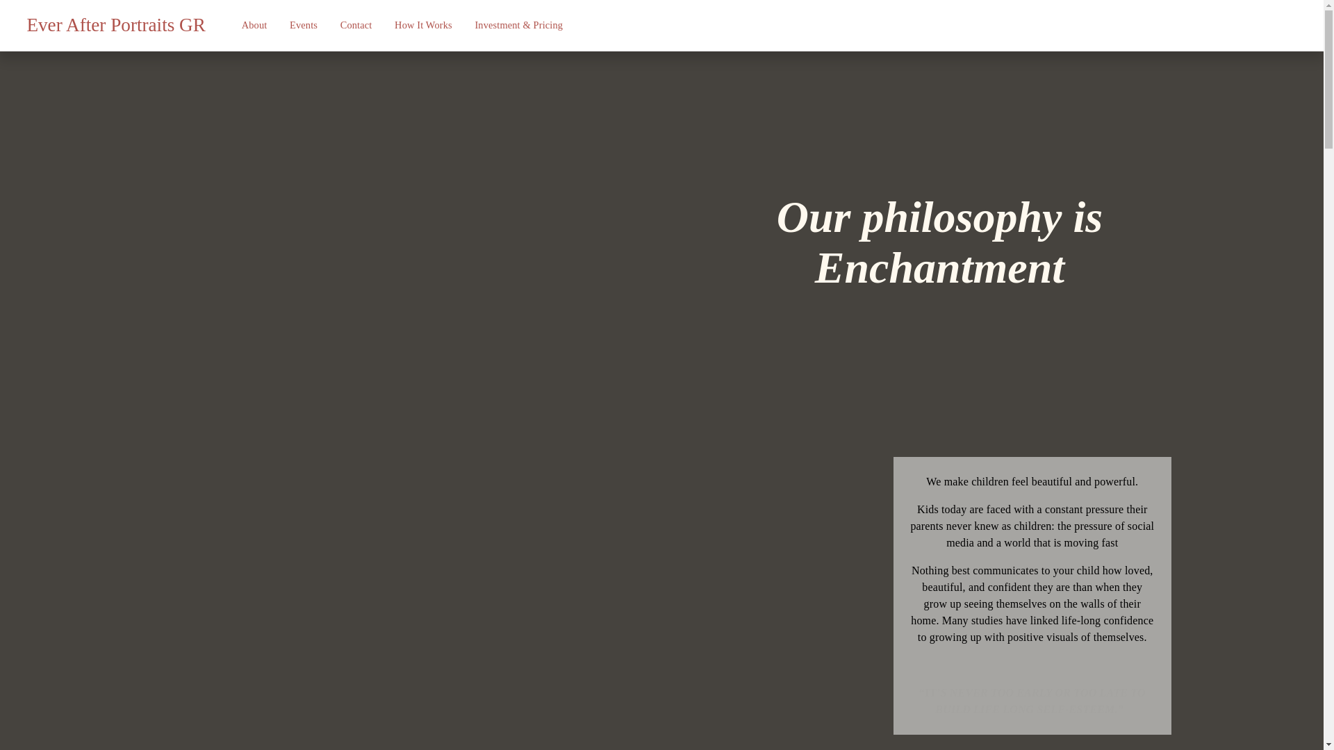 website screenshot of https://everafterportraitsgr.com/