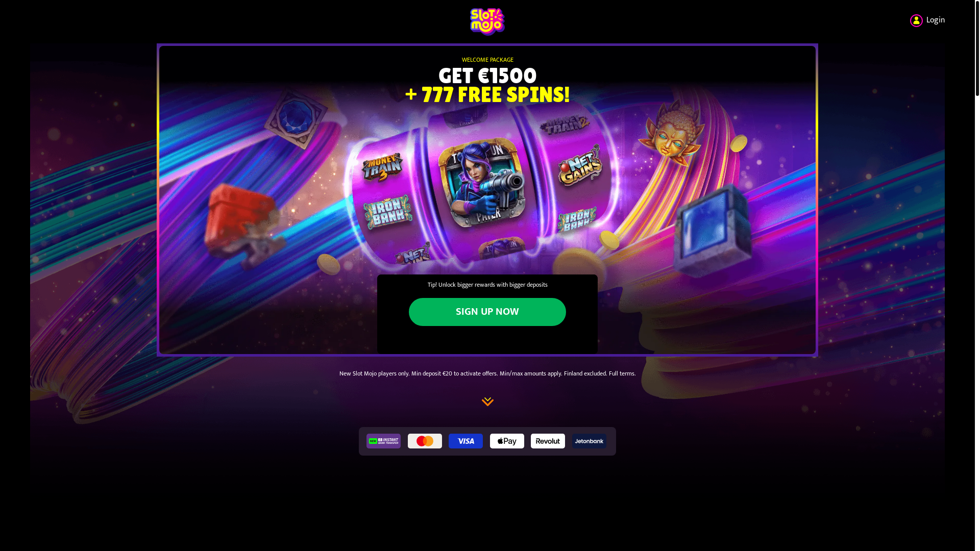 website screenshot of https://landing-slotmojo-stg.pages.dev/