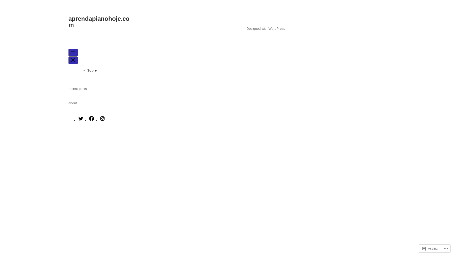 website screenshot of https://aprendapianohoje.com/